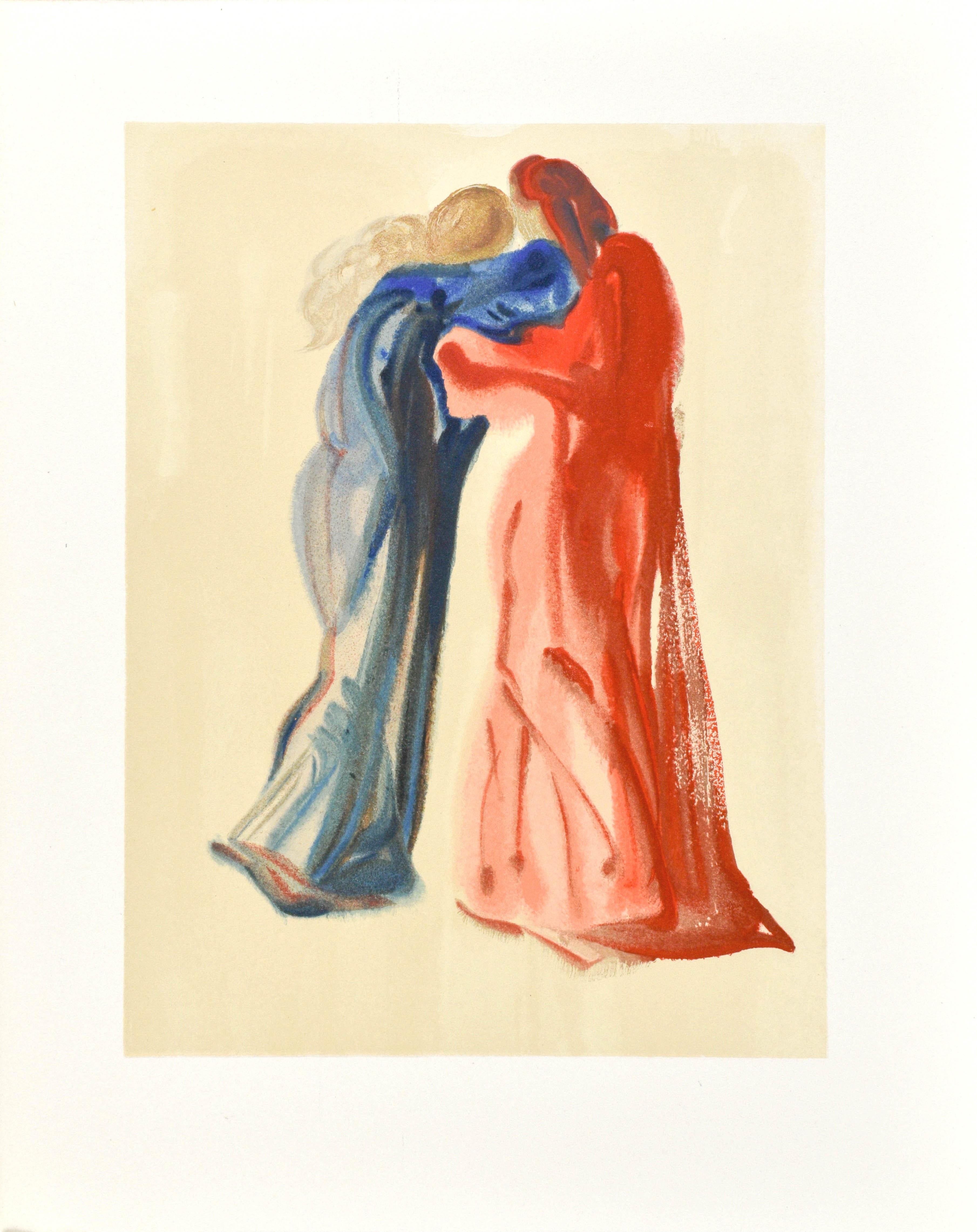 Woodcut in colors on vélin pur chiffon de Rives paper. Paper size: 13 x 10.375 inches. Inscription: Unsigned and unnumbered, as issued. Catalogue raisonné reference: Michler & Löpsinger 1039-1138; Field 189-200. Notes: From the folio, La Divina