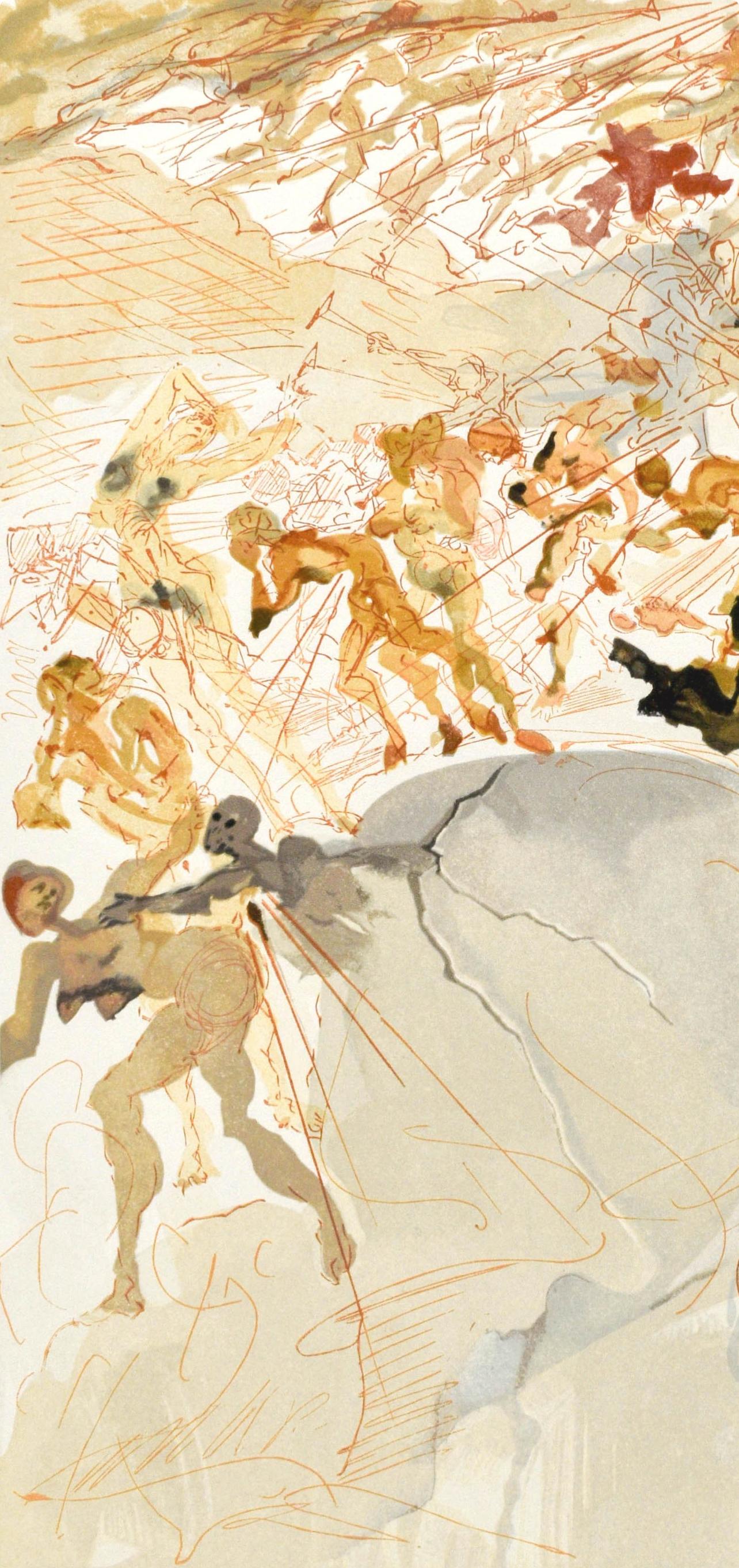 Purgatorio, Canto XXV (Field 189-200; M/L. 1039-1138), La Divina Commedia - Print by Salvador Dalí