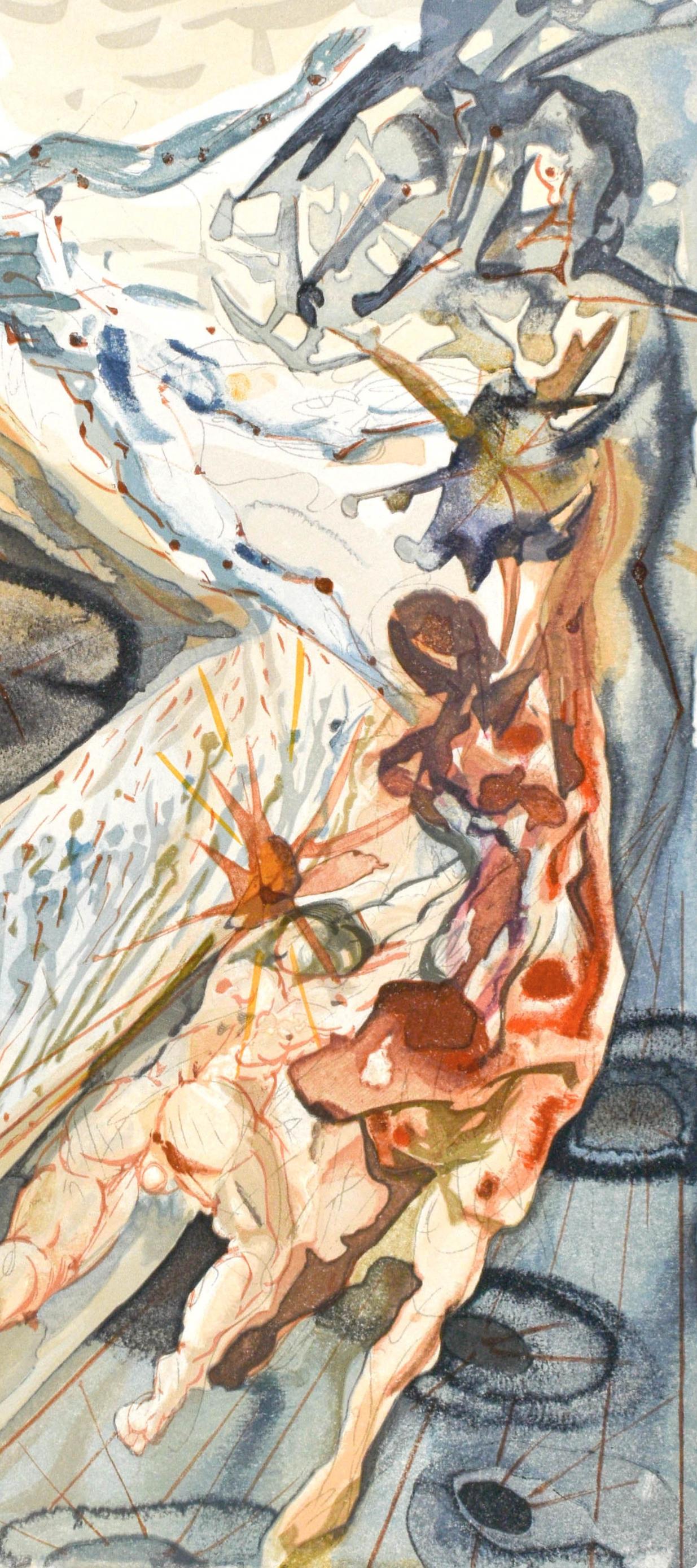 Purgatorio, Canto XXVI (Field 189-200; M/L. 1039-1138), La Divina Commedia - Print by Salvador Dalí