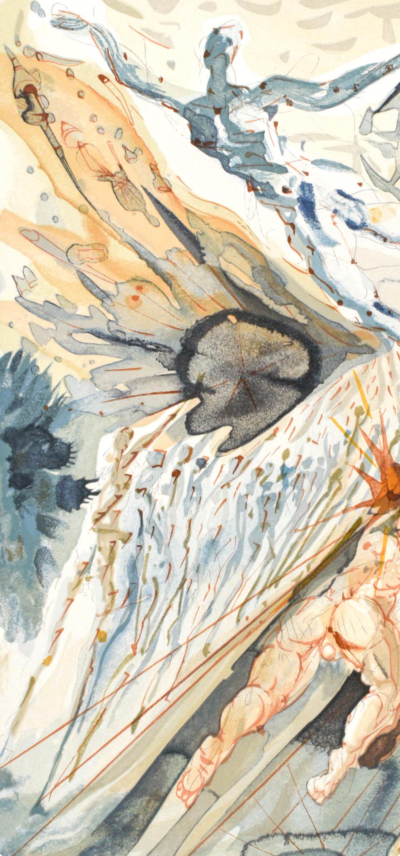 Purgatorio, Canto XXVI (Field 189-200; M/L. 1039-1138), La Divina Commedia - Surrealist Print by Salvador Dalí