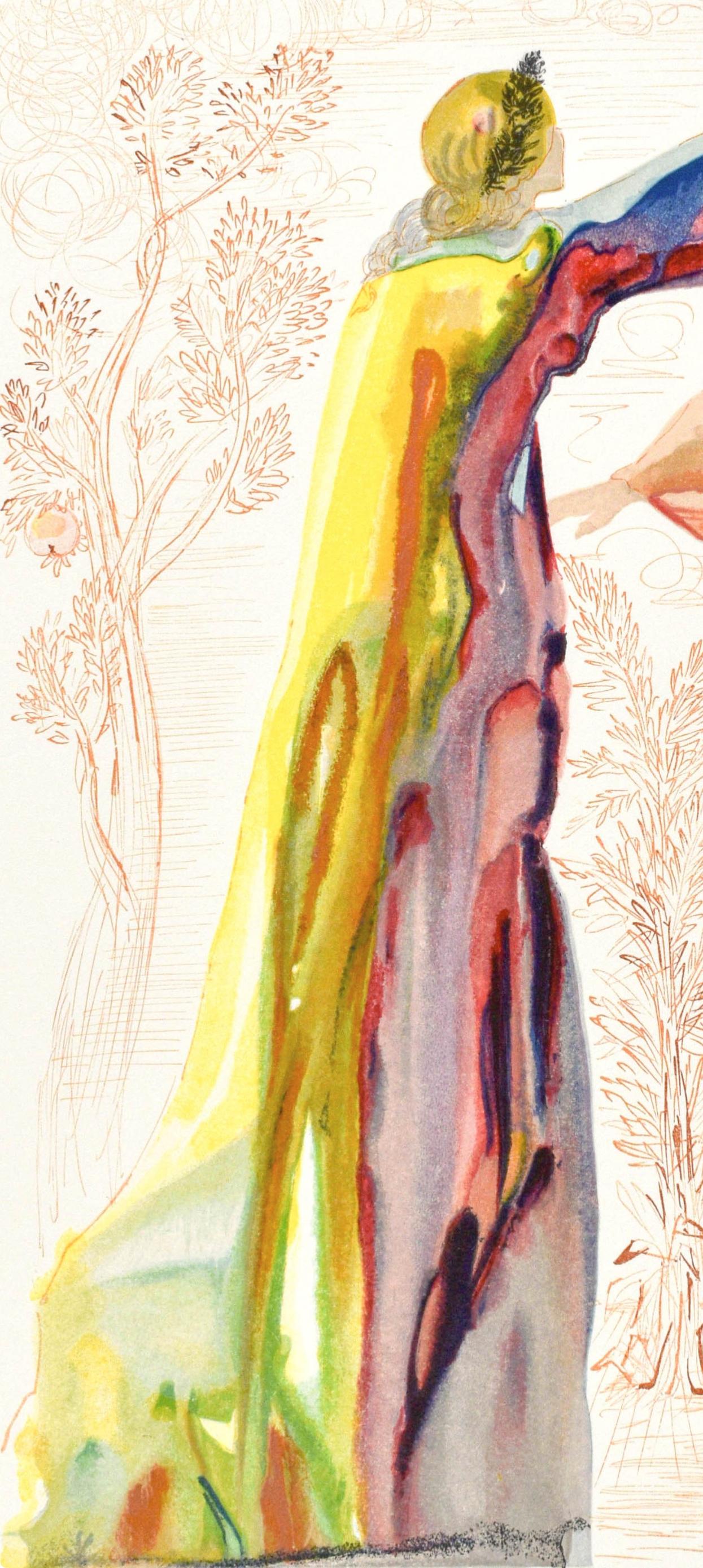 Purgatorio, Canto XXVII (Field 189-200; M/L. 1039-1138), La Divina Commedia - Surrealist Print by Salvador Dalí