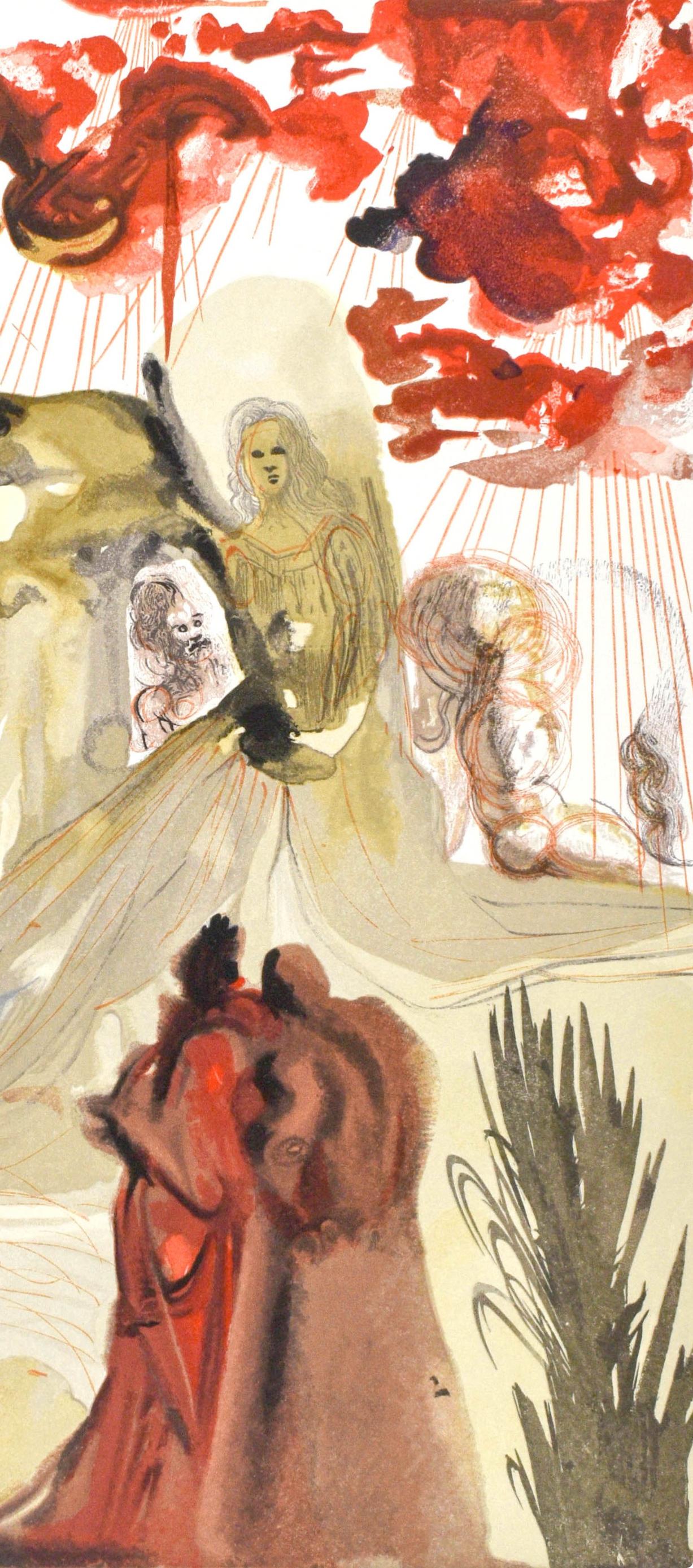 Purgatorio, Canto XXVIII (Field 189-200; M/L. 1039-1138), La Divina Commedia - Print by Salvador Dalí