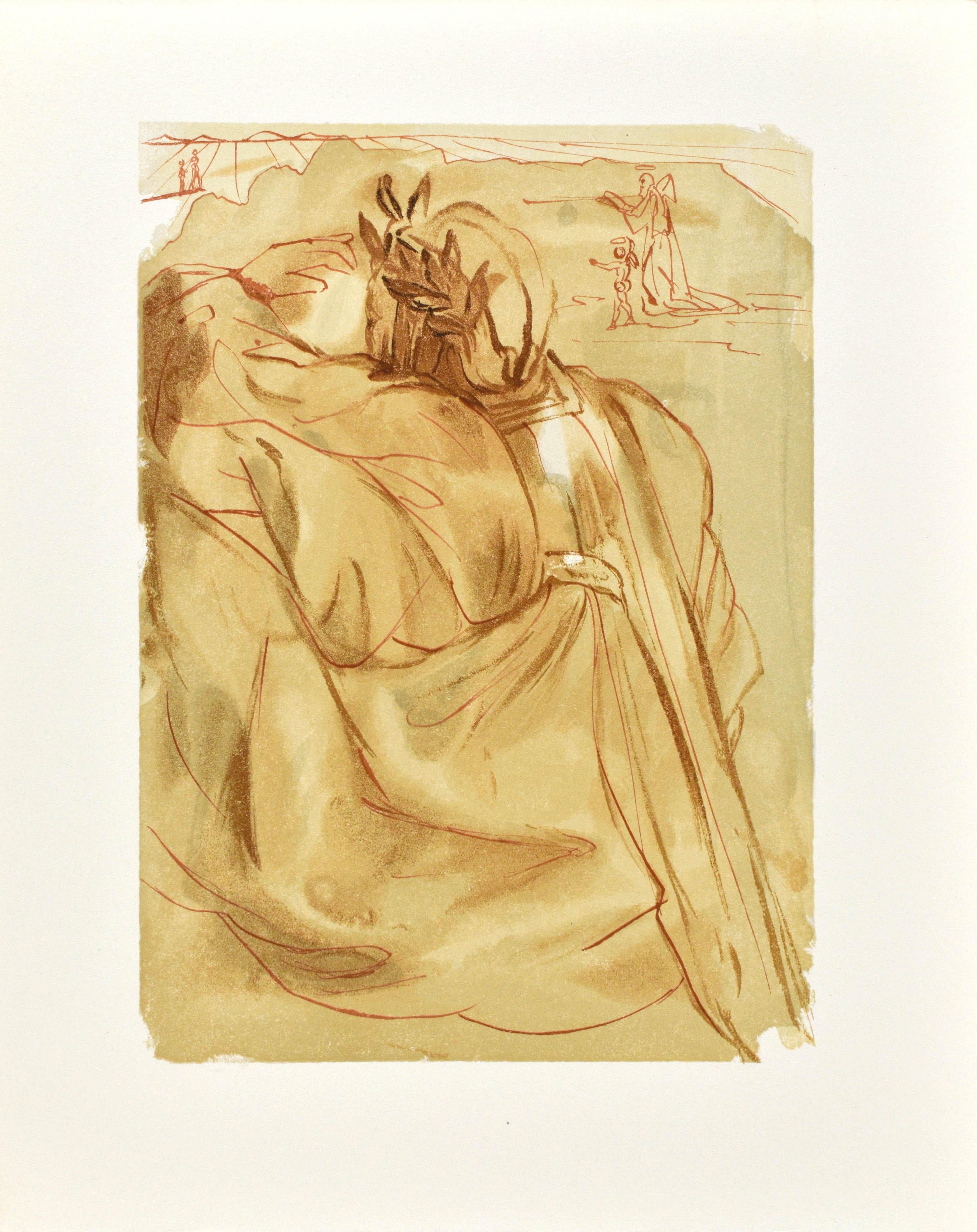 Woodcut in colors on vélin pur chiffon de Rives paper. Paper size: 13 x 10.375 inches. Inscription: Unsigned and unnumbered, as issued. Catalogue raisonné reference: Michler & Löpsinger 1039-1138; Field 189-200. Notes: From the folio, La Divina
