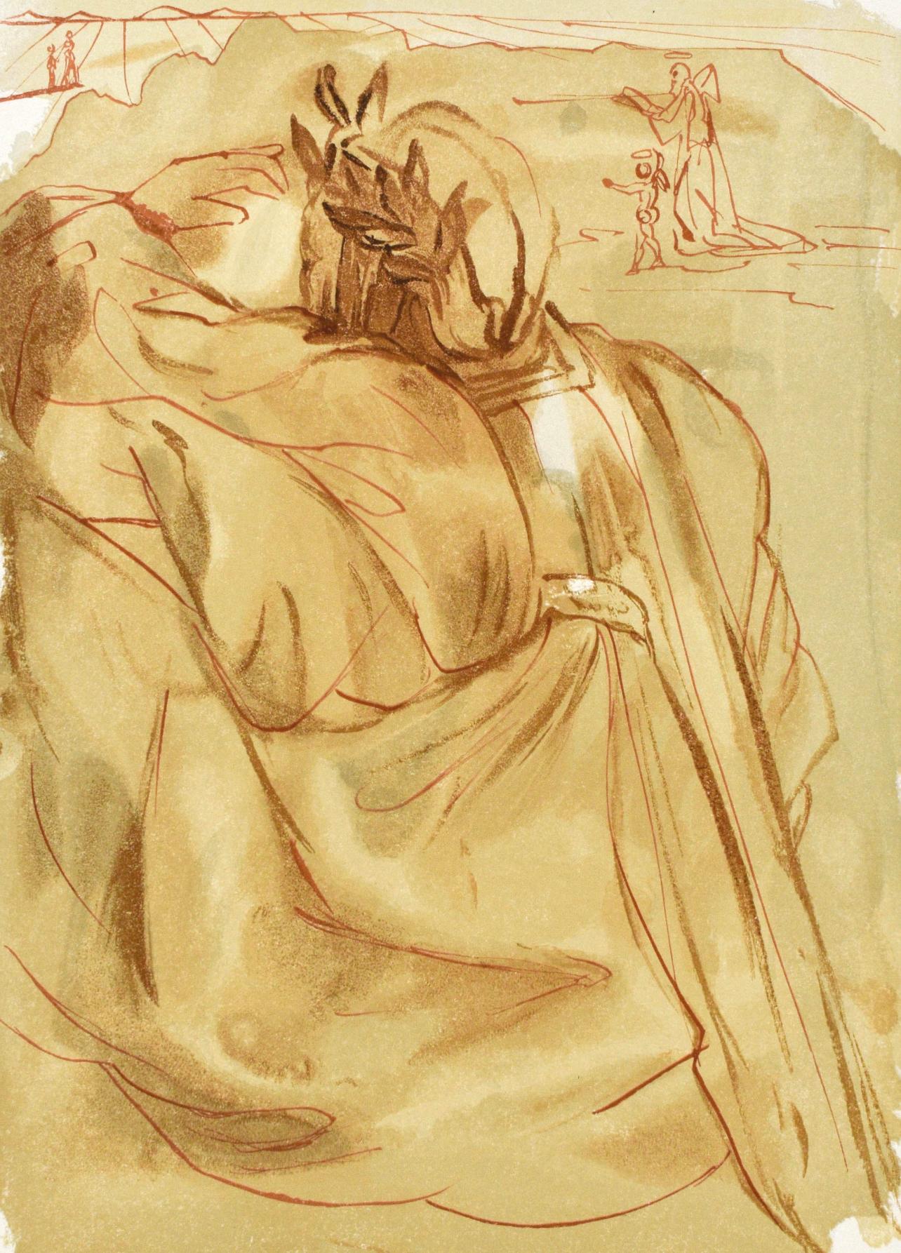 Salvador Dalí Landscape Print - Purgatorio, Canto XXX (Field 189-200; M/L. 1039-1138), La Divina Commedia