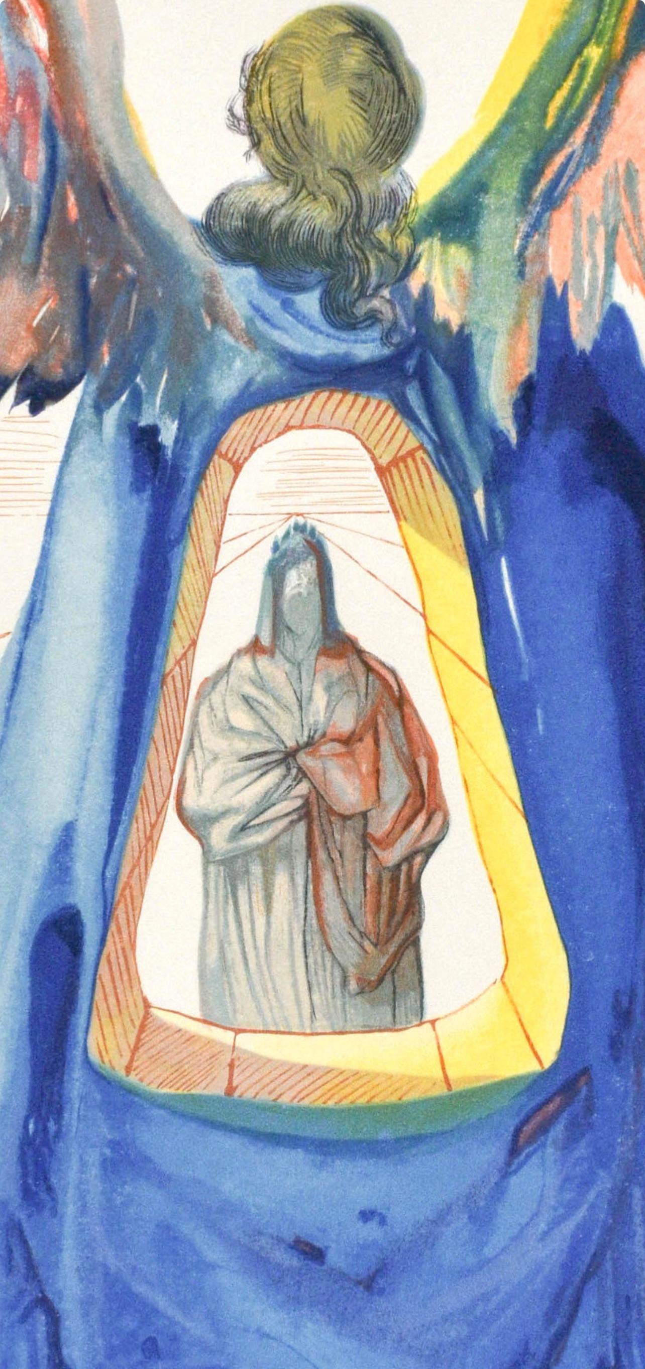 Purgatorio, Canto XXXIII (Field 189-200; M/L. 1039-1138), La Divina Commedia - Gray Landscape Print by Salvador Dalí