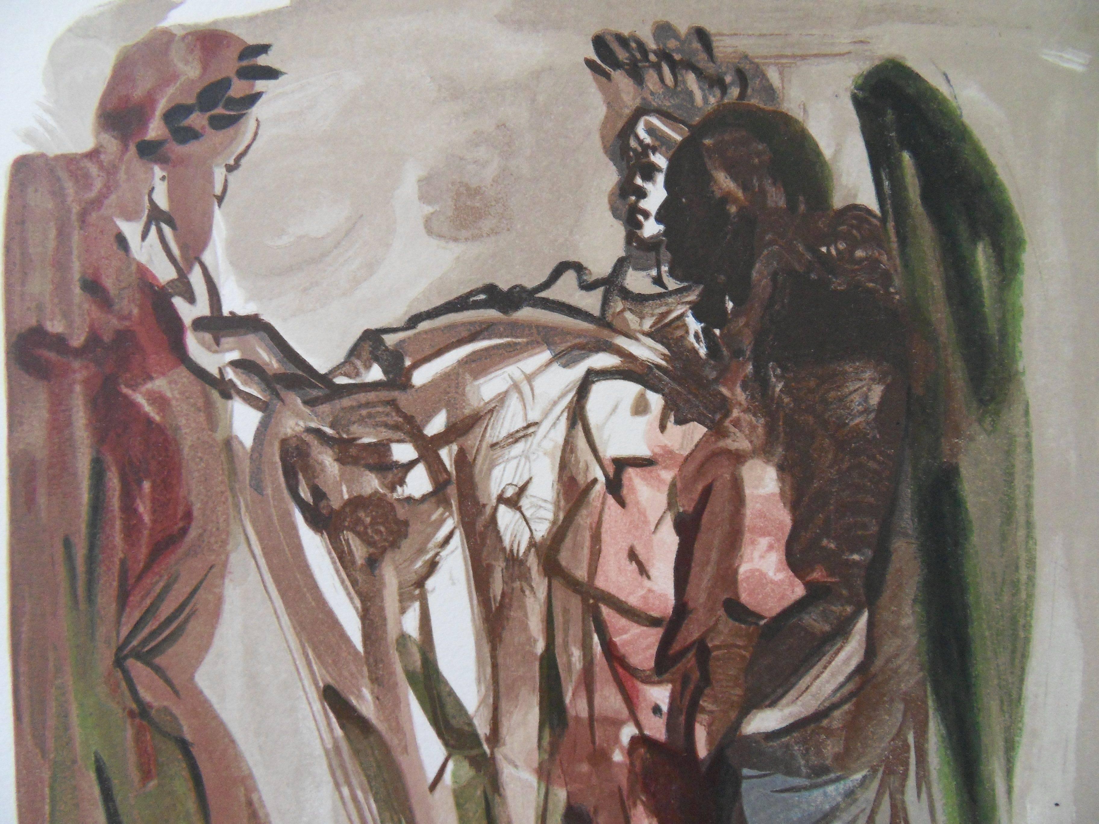 Purgatorio 11 - Il superbo - xilografia - 1963 (Campo #p. 189) - Print Surrealismo di Salvador Dalí