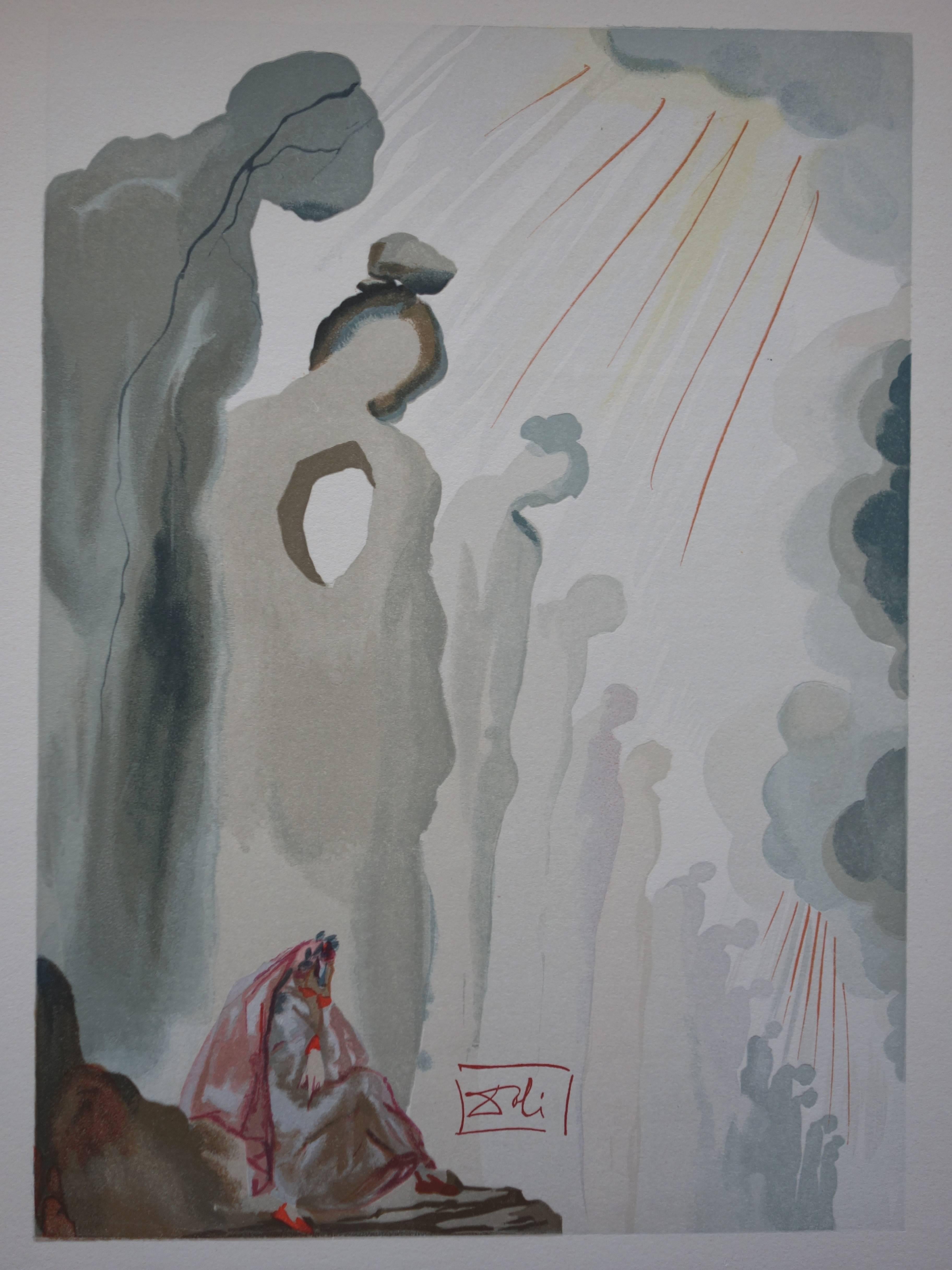 Purgatory 13 - The Second Terrace - gravure sur bois en couleur - 1963 - Surréalisme Print par Salvador Dalí