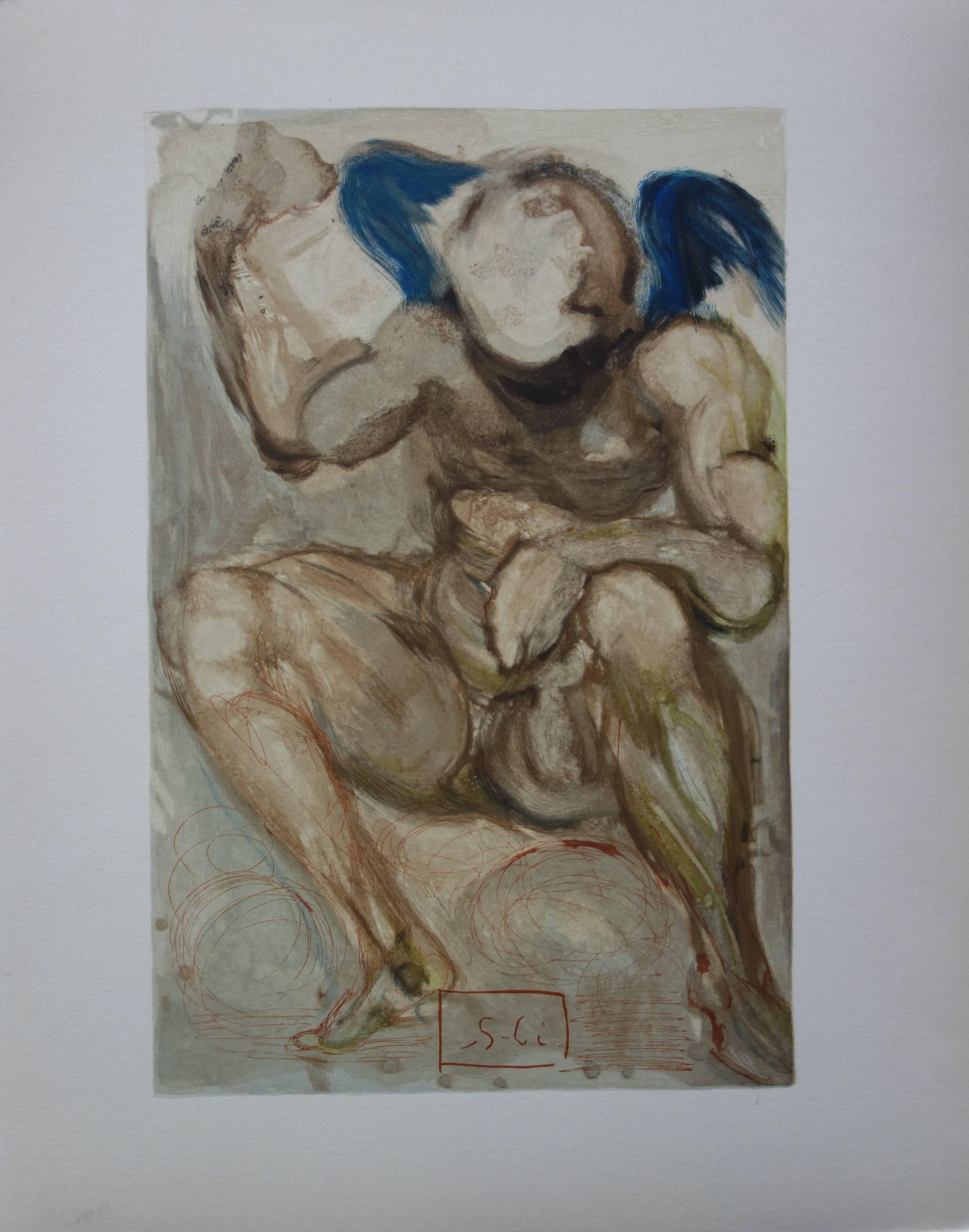 Purgatory 15 : The Envy - Color woodcut - 1963 (Field p 189 à 200)