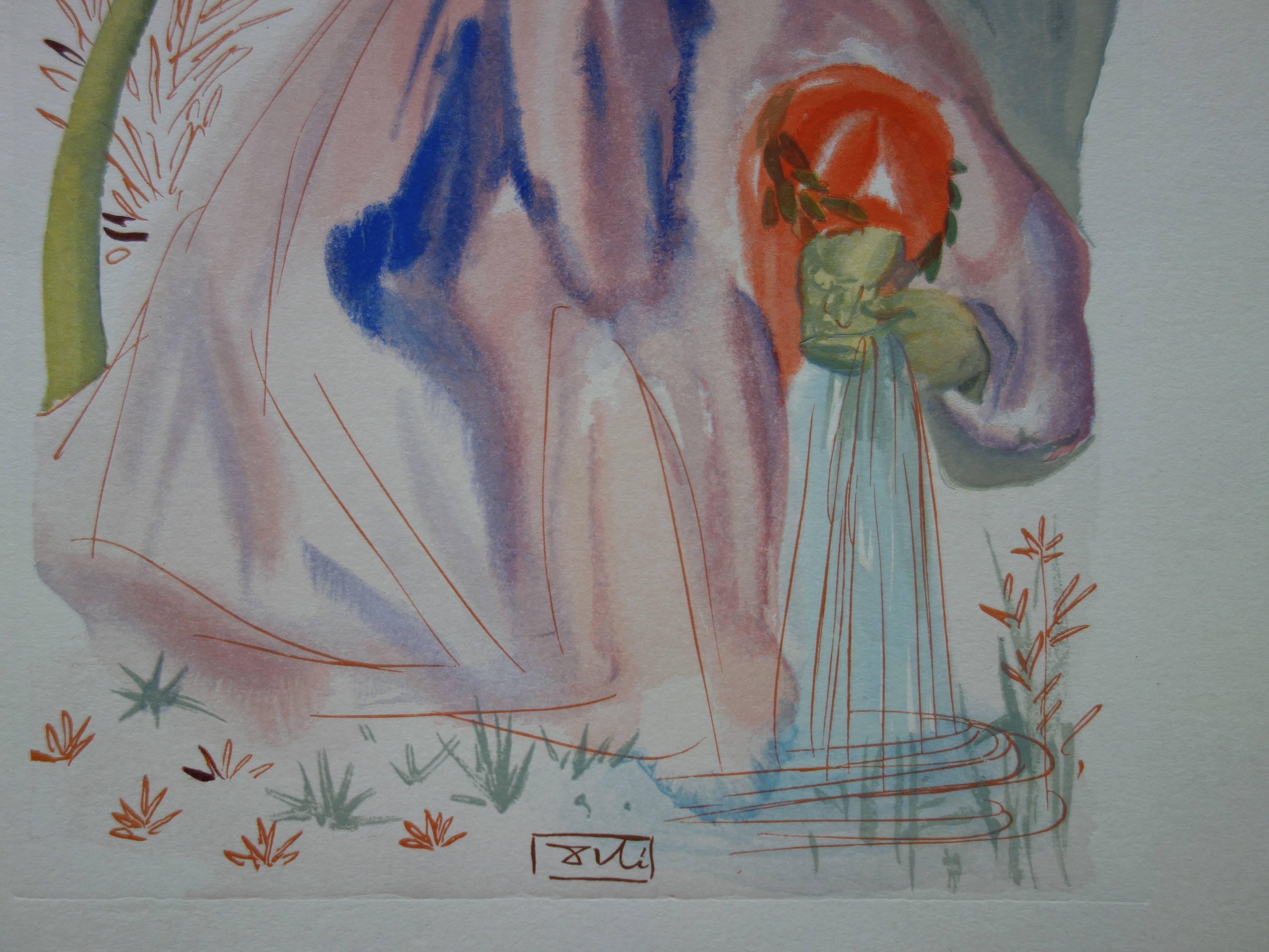 Purgatorio 21 - La Primavera - xilografía - 1963 (Campo #p. 189) - Print de Salvador Dalí