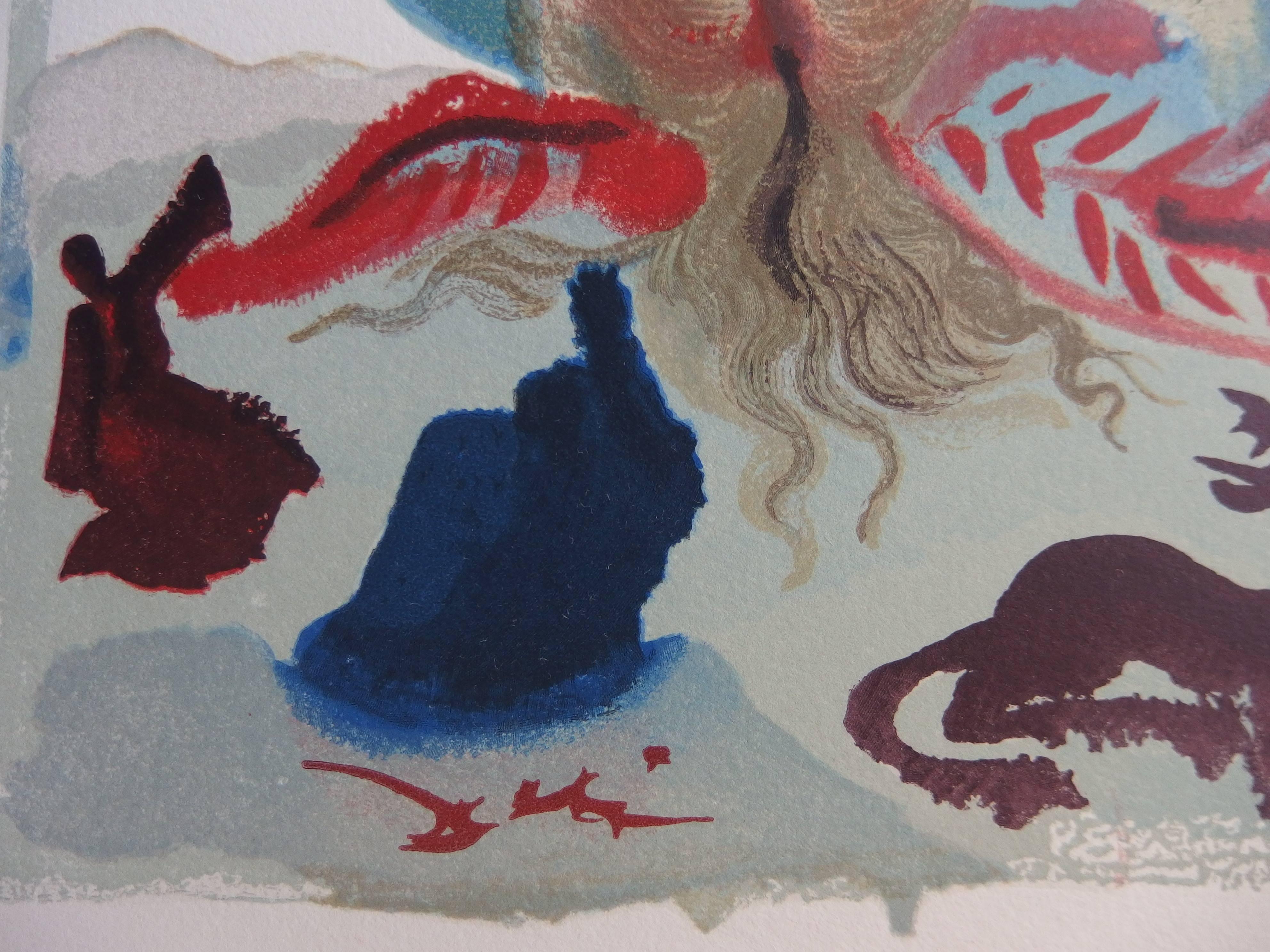 Purgatorio 23 - La golosità - xilografia - 1963 (Campo #p. 189) - Print di Salvador Dalí