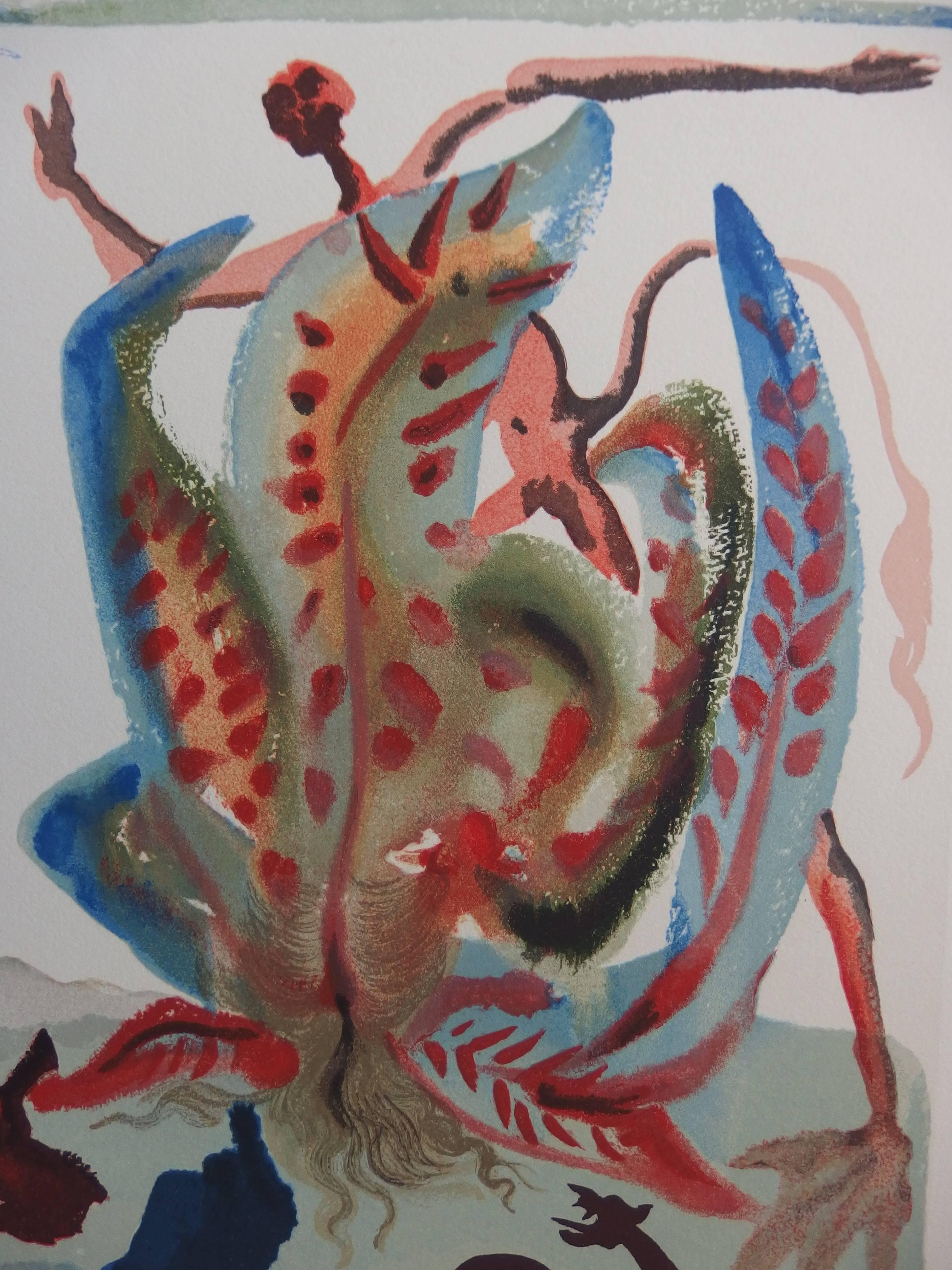 Purgatorio 23 - La golosità - xilografia - 1963 (Campo #p. 189) - Print Surrealismo di Salvador Dalí