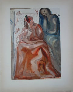 Purgatory 31 - Dante's Confession - Color woodcut - 1963