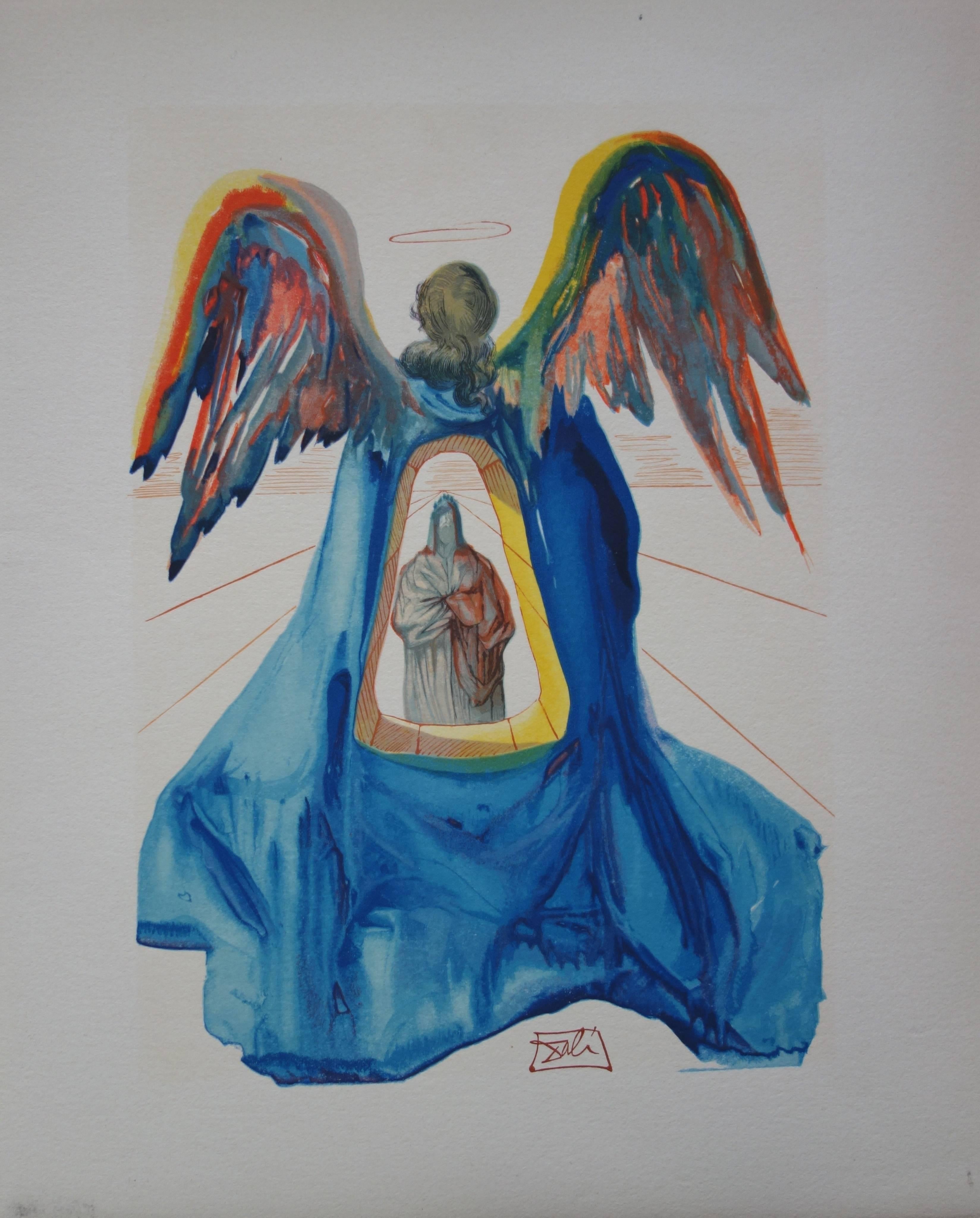 Salvador Dalí Figurative Print – Purgatory 33 : Dante gereinigt – Holzschnitt – 1963