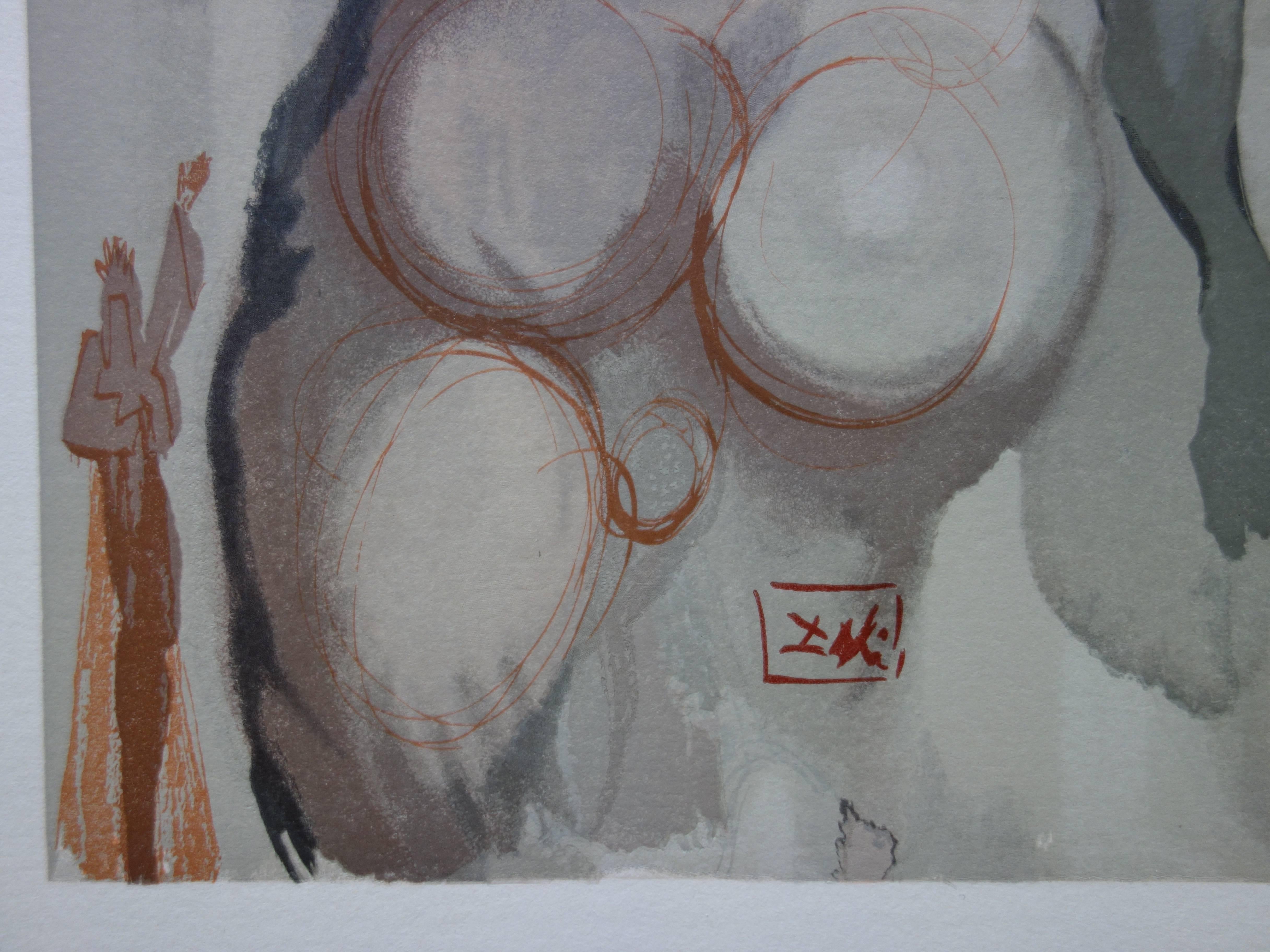 Purgatory 6 - The Dead by Violence - Farbholzschnitt - (Field # S. 189) – Print von Salvador Dalí