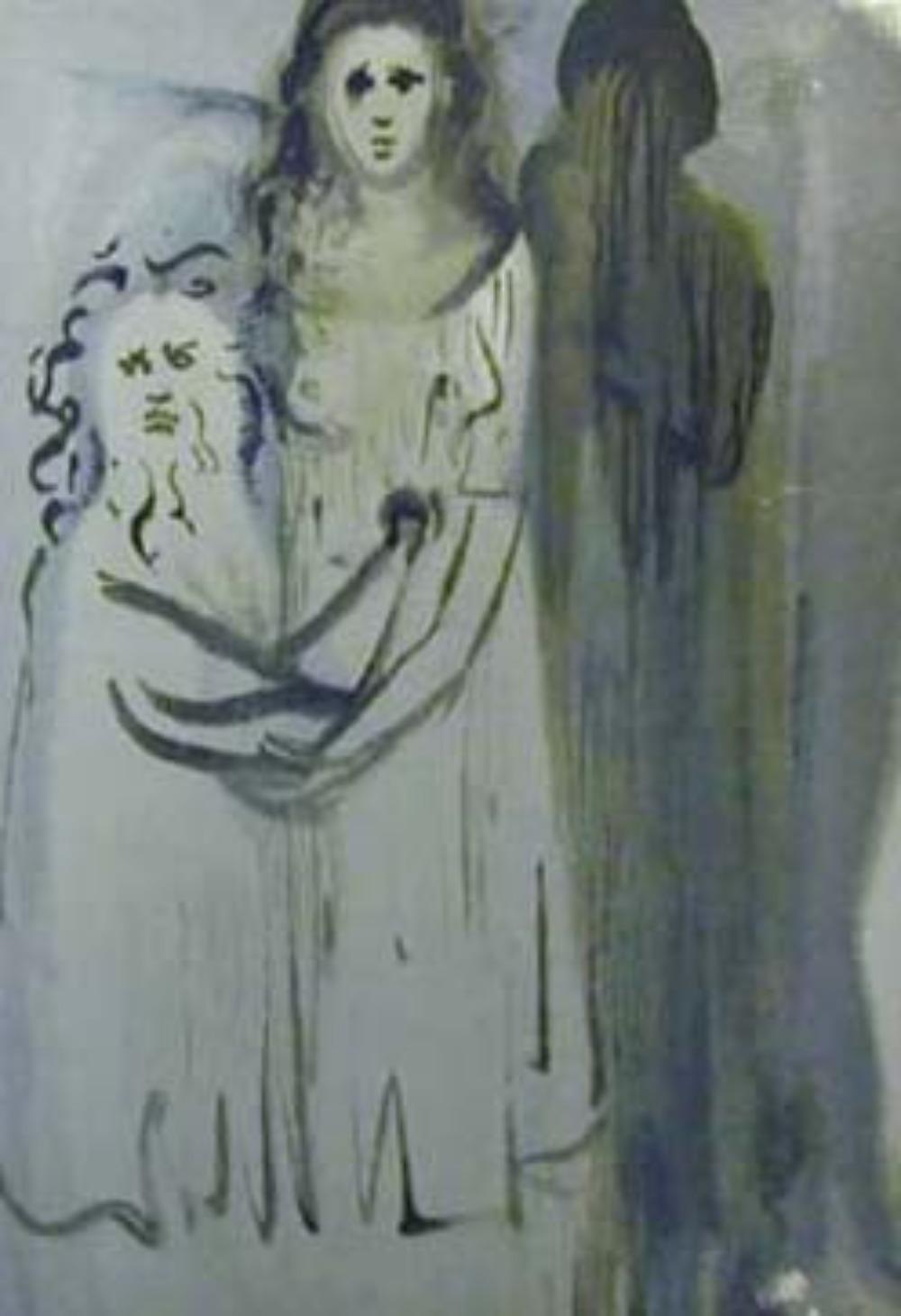 Figurative Print di Salvador Dalí - Purgatorio: Canto 16 della Divina Commedia