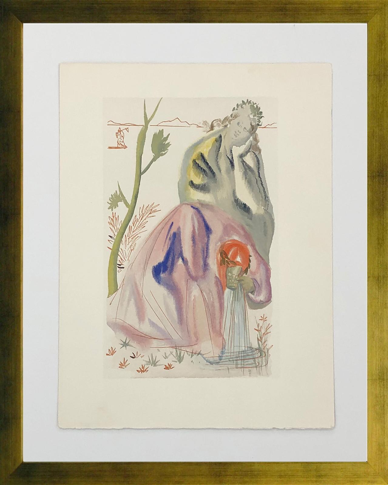 Salvador Dalí Figurative Print – FEGEFEUER CANTO 22