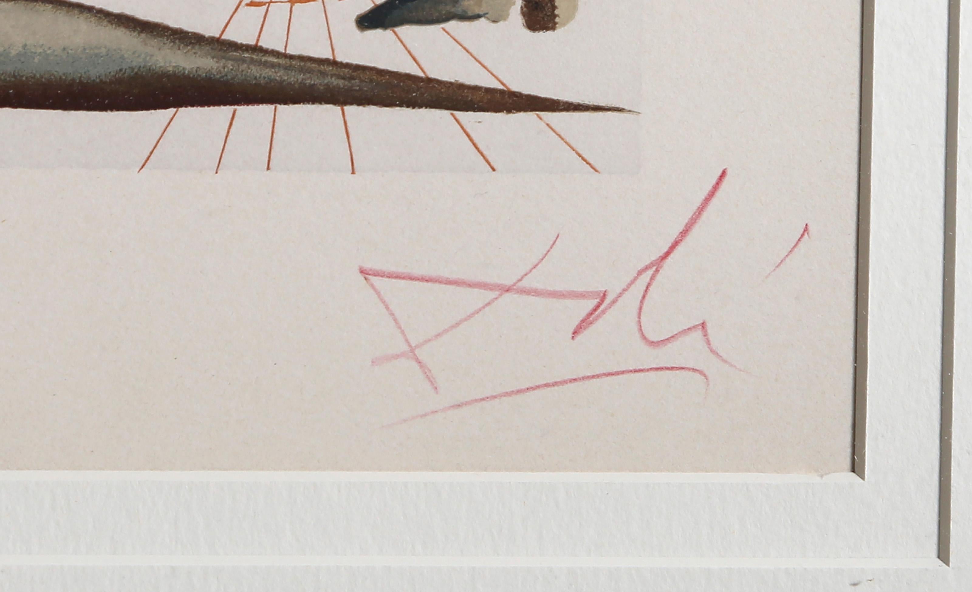 Purgatory Canto 22 - Prodigality, Surrealist Woodcut by Salvador Dalí­ For Sale 1