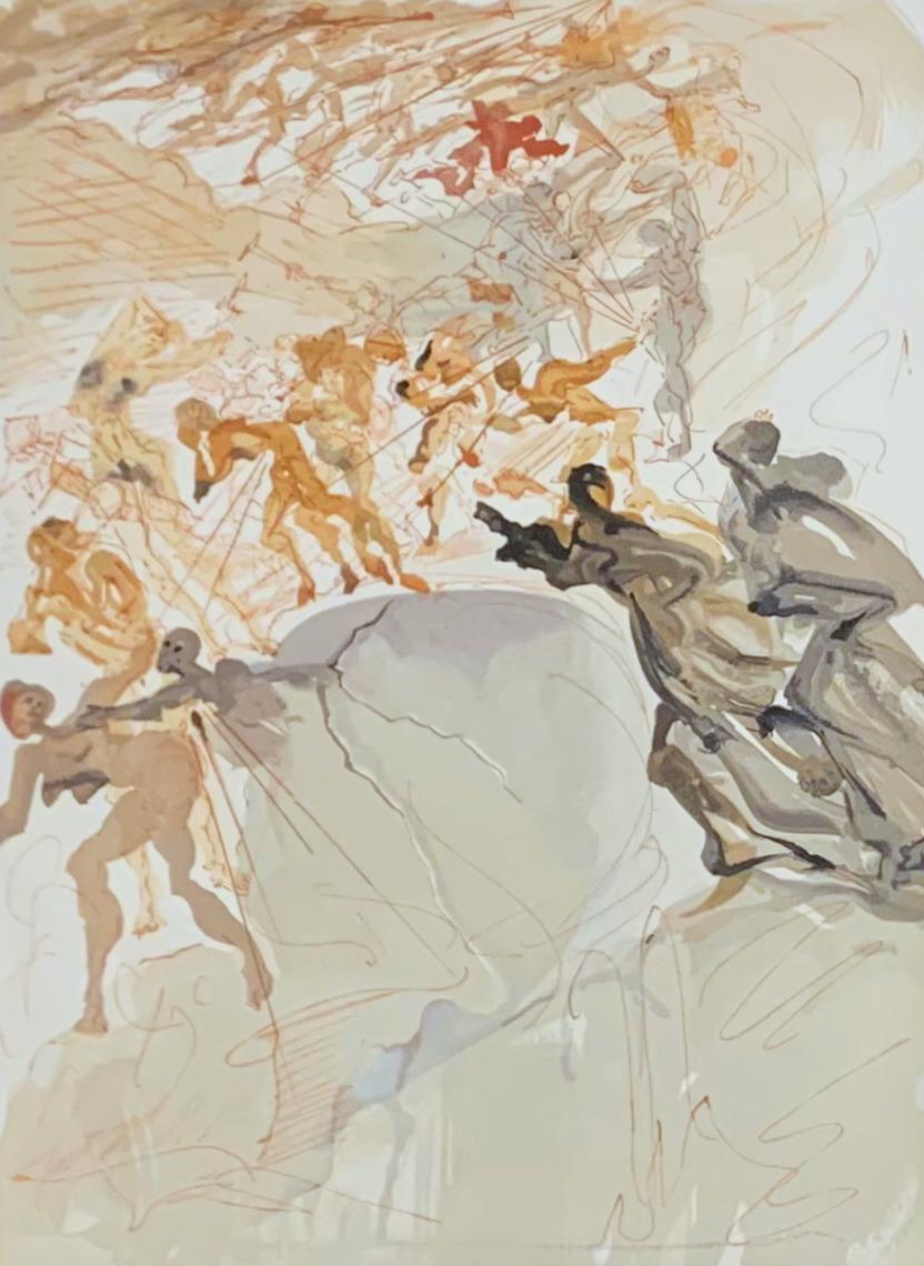Purgatoire : Canto 25 de la Divine Comédie - Surréalisme Print par Salvador Dalí