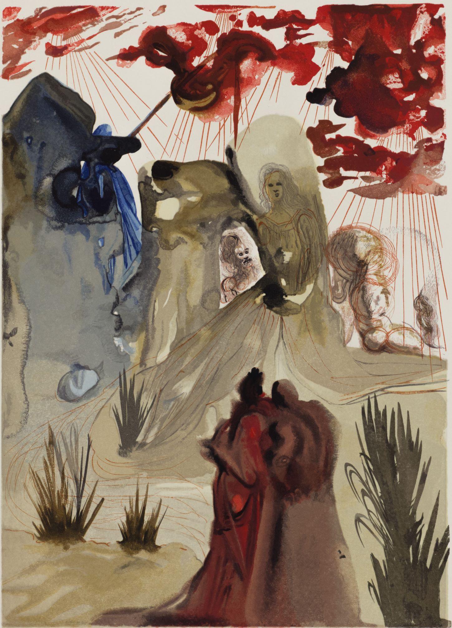 Purgatory Canto 28 (Die göttliche Komödie) (Surrealismus), Print, von Salvador Dalí