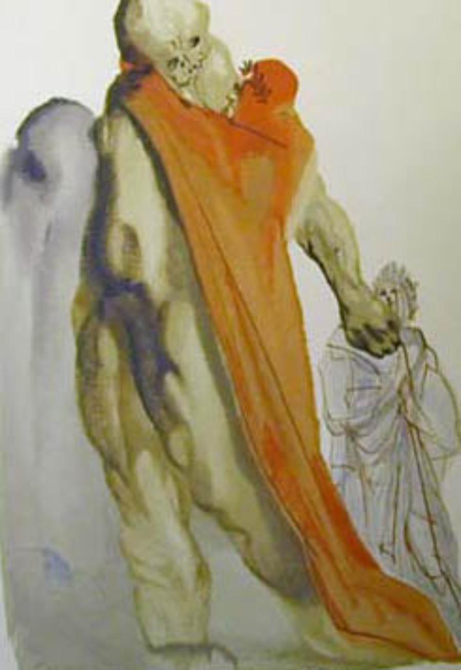 Salvador Dalí Figurative Print - Purgatory: Canto 5 from The Divine Comedy