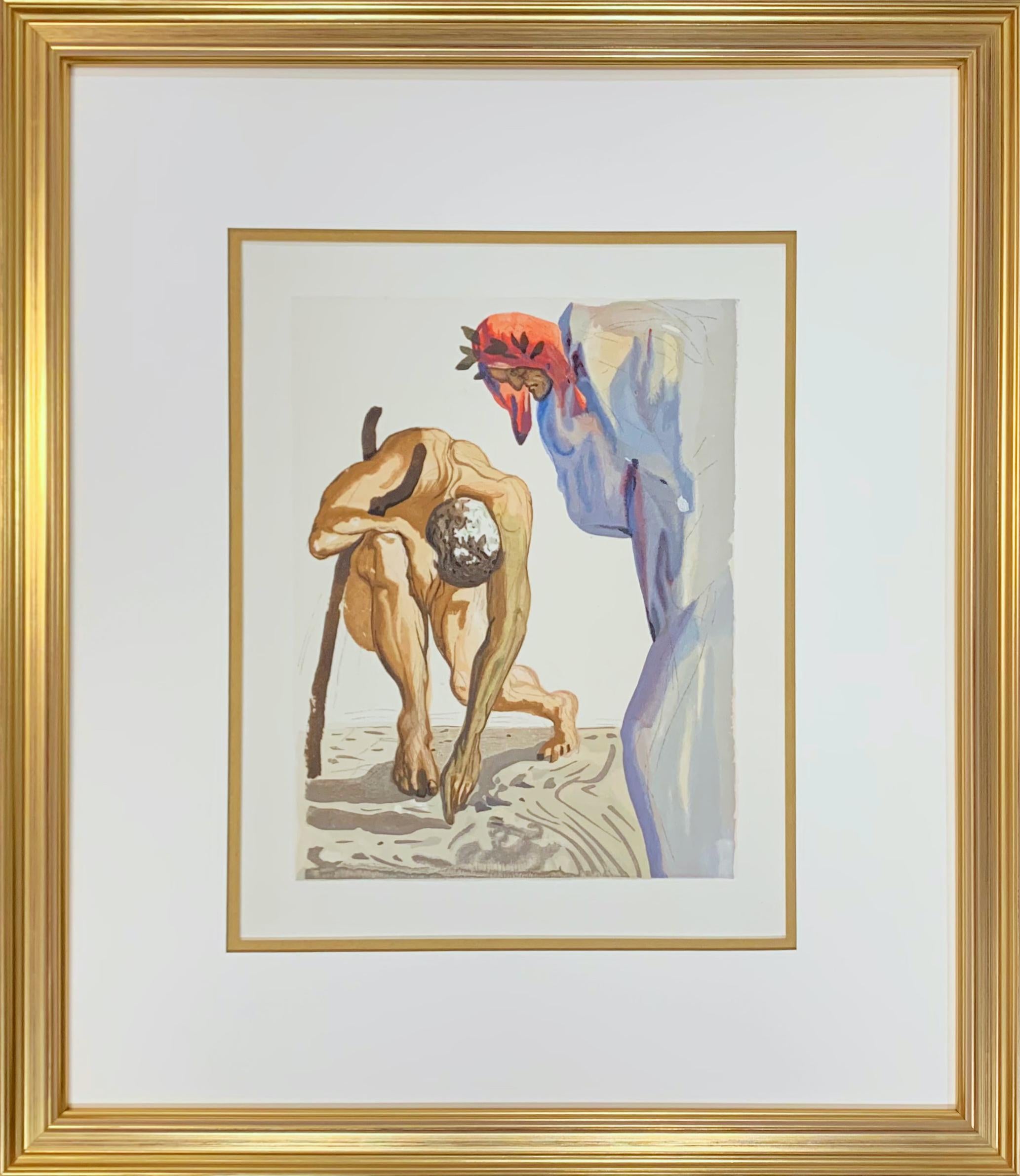 Salvador Dalí Nude Print - Purgatory: Canto 7 from The Divine Comedy