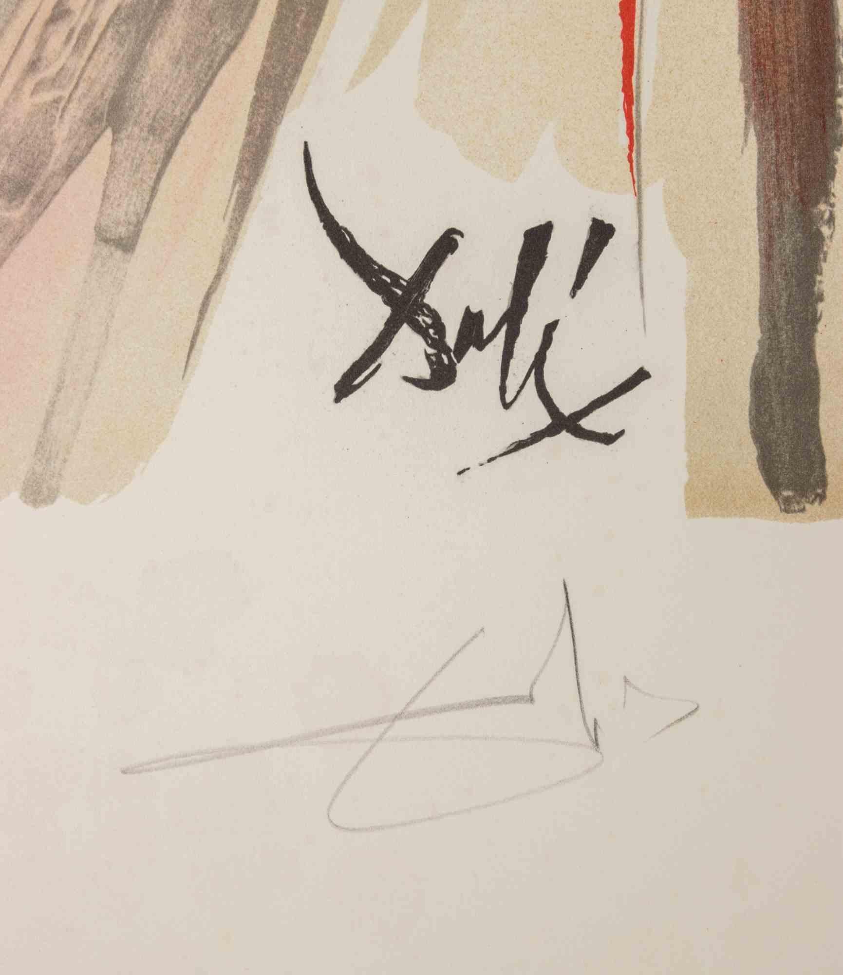 Pylades Loved Ermione - 1978 - Surrealist Print by Salvador Dalí