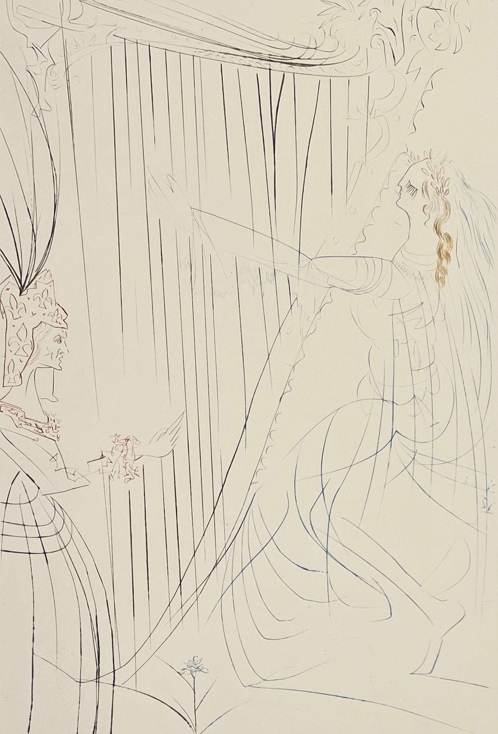 Abstract Print Salvador Dalí - La reine Iseult et sa fille, de Tristan et Iseult