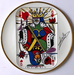 Queen of Hearts vintage French limited edition numbered porcelain ceramic plate 