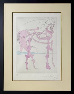 Quevedos Visioner, Planche V Etching, Surrealist, Signed, 1975