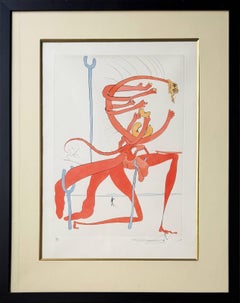 Quevedos „Visioner“, Planche VI, Radierung, surrealistisch, signiert, 1975
