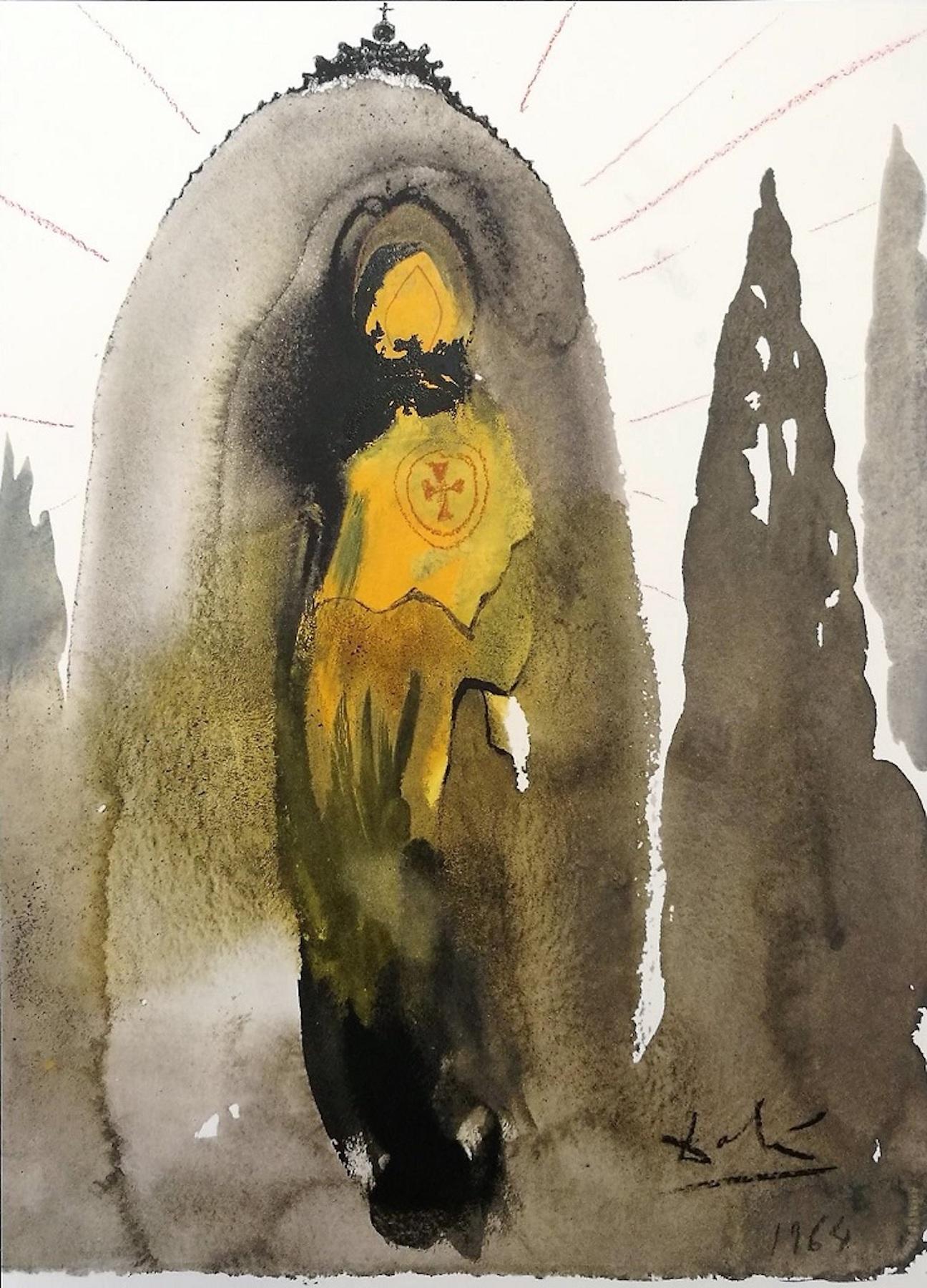 Salvador Dalí Print – Quis ascendet in montem Domini? - Original Lithograph From "Biblia Sacra" - 1964