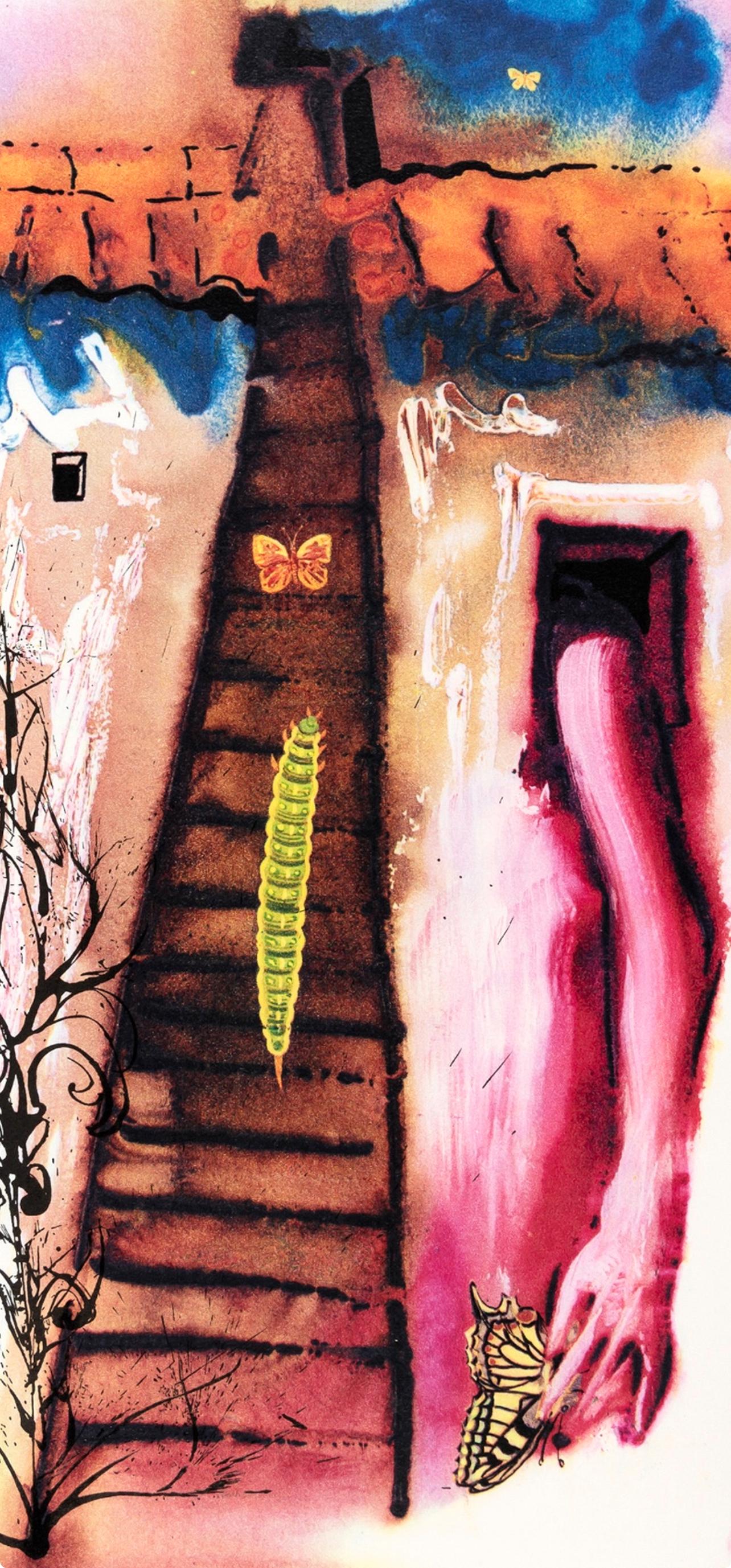 Rabbit Sends a Little Bill (Field 69-5, A-M), Alice's Adventures in Wonderland - Surrealist Print by Salvador Dalí