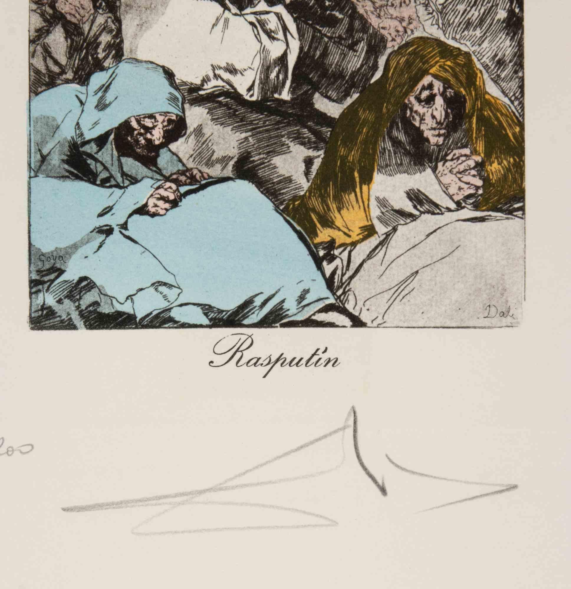 Rasputin - Etching - 1977 - Print by Salvador Dalí