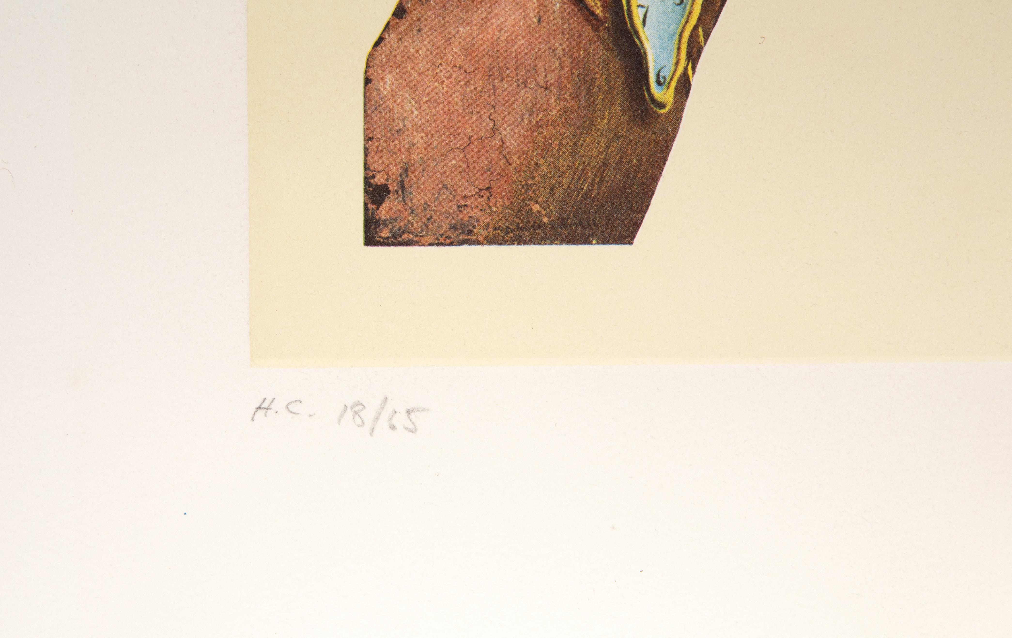 Reflection des cycles de la vie, lithographie et gravure de Salvador Dali - Beige Landscape Print par Salvador Dalí