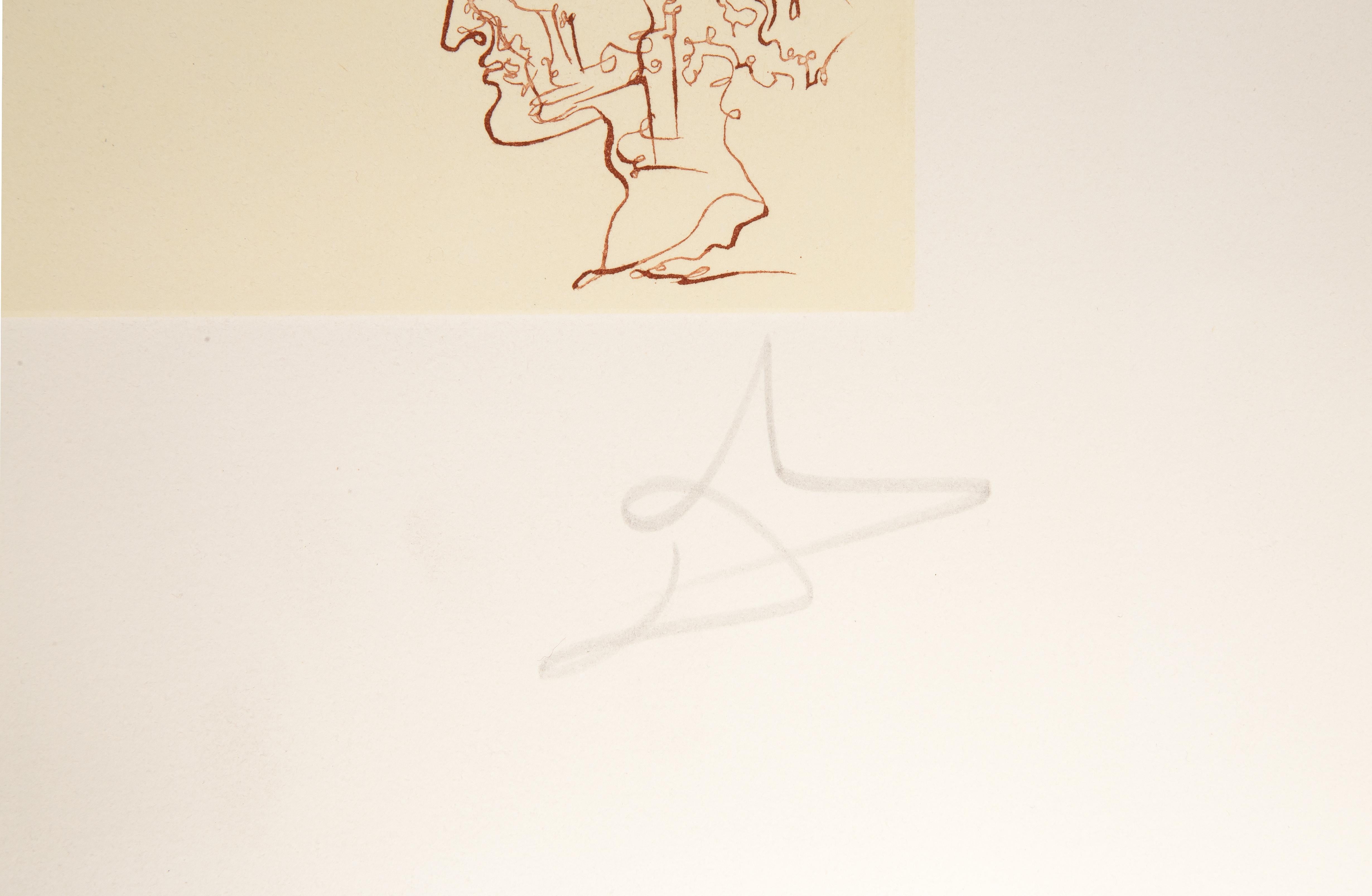 Lithographie et gravure sur papier Arches d'après le portfolio Les cycles de la vie de Salvador Dali, réalisé en 1977. Il a été imprimé par Forte et publié par Duall Graphics pour DALART. Elle est référencée dans Field sous le nom de