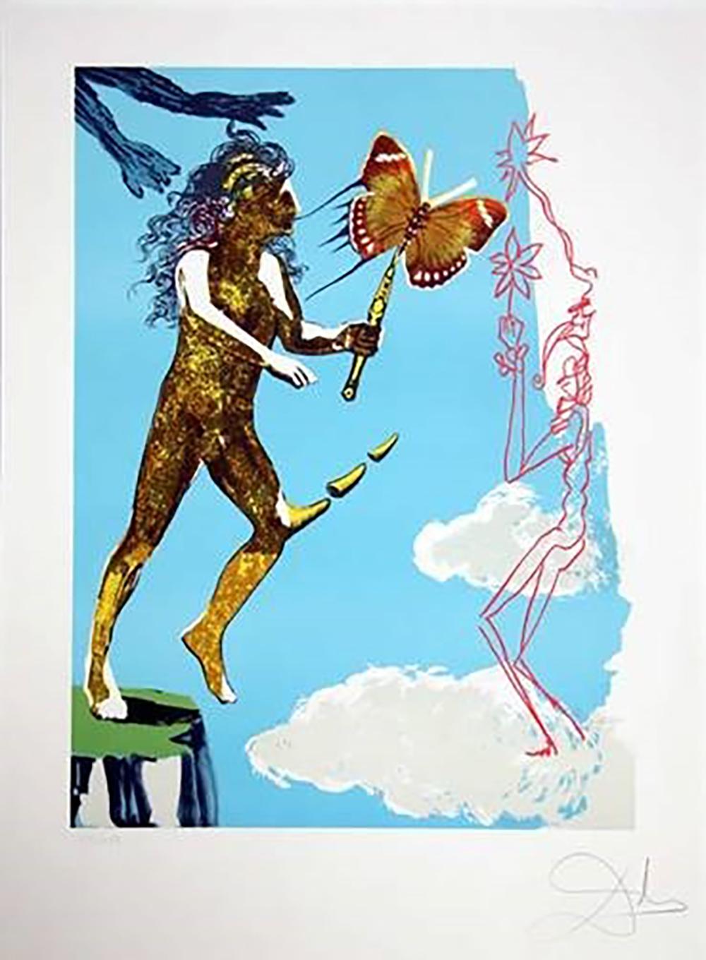 Salvador Dalí Figurative Print - Release of the Psychic Spirit from Magic Butterfly & the Dream Suite