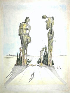 Réminiscence Archéologique de l’Angélus de Millet - Original Etching - 1983