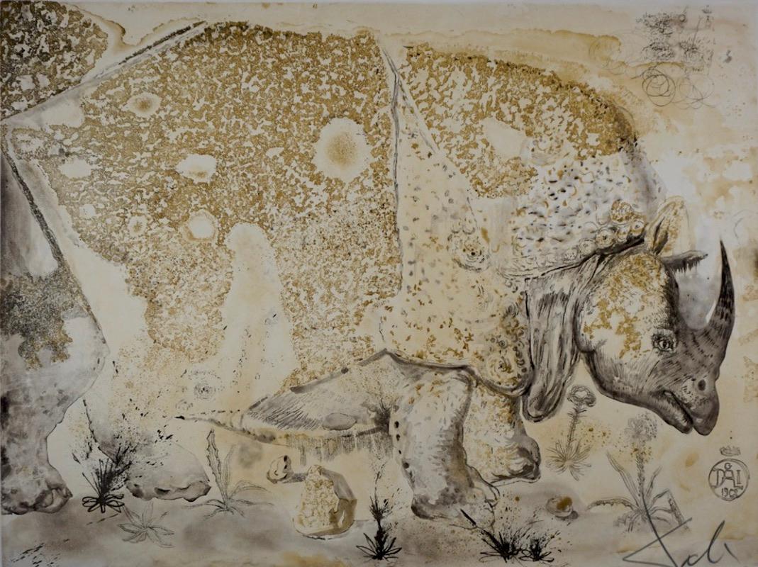 Rhinoceros  - Print by Salvador Dalí