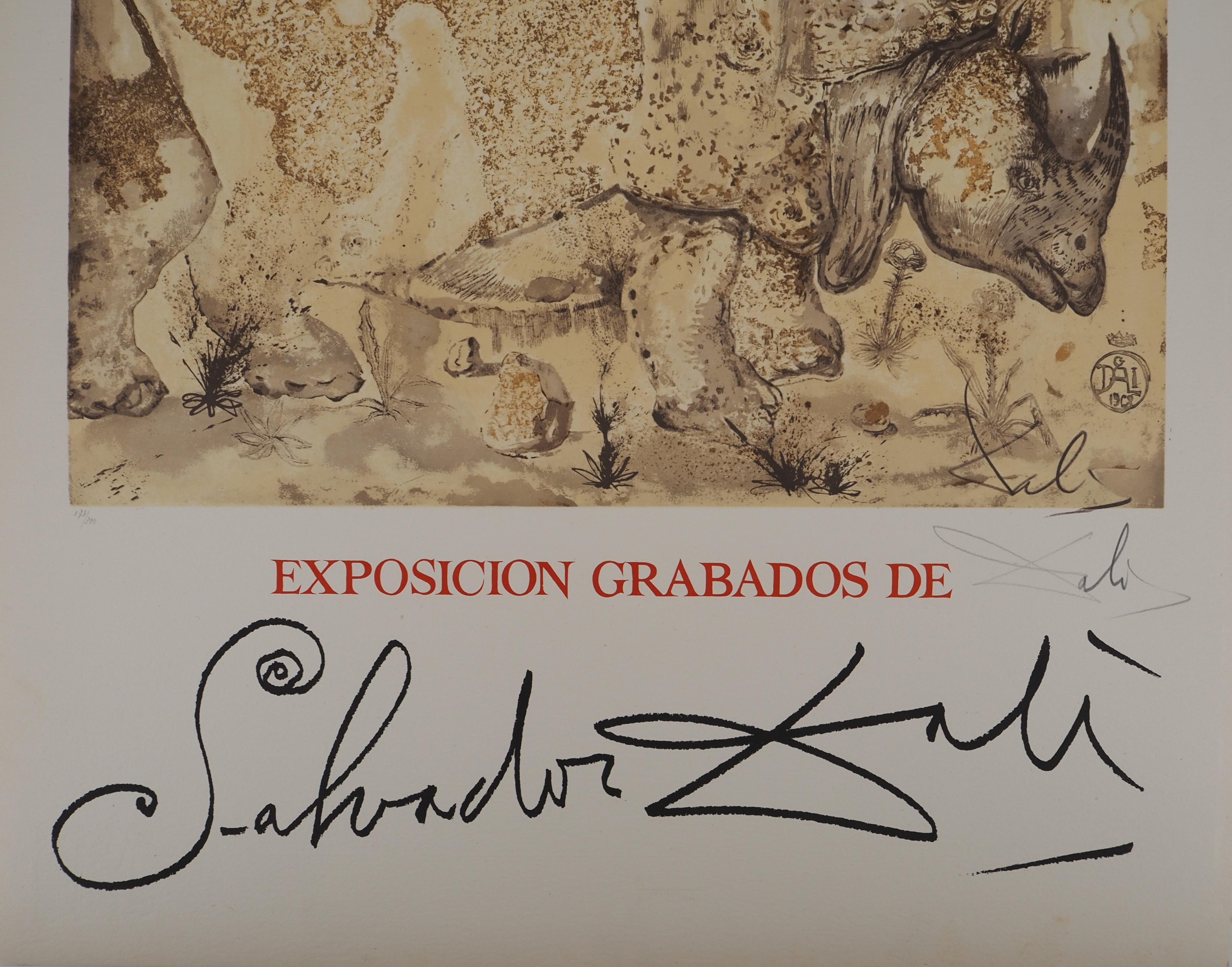 Salvador Dalì (1904-1989)
Rinoceronte, omaggio ad Albrecht DURER, 1971

Litografia originale
Firmato a matita
Numerato / 300
Su Vellum di Guarro 76 x 56,5 cm (c. 30 x 22 in)

RIFERIMENTO : Catalogo ragionato delle opere grafiche Sala Gaspar,