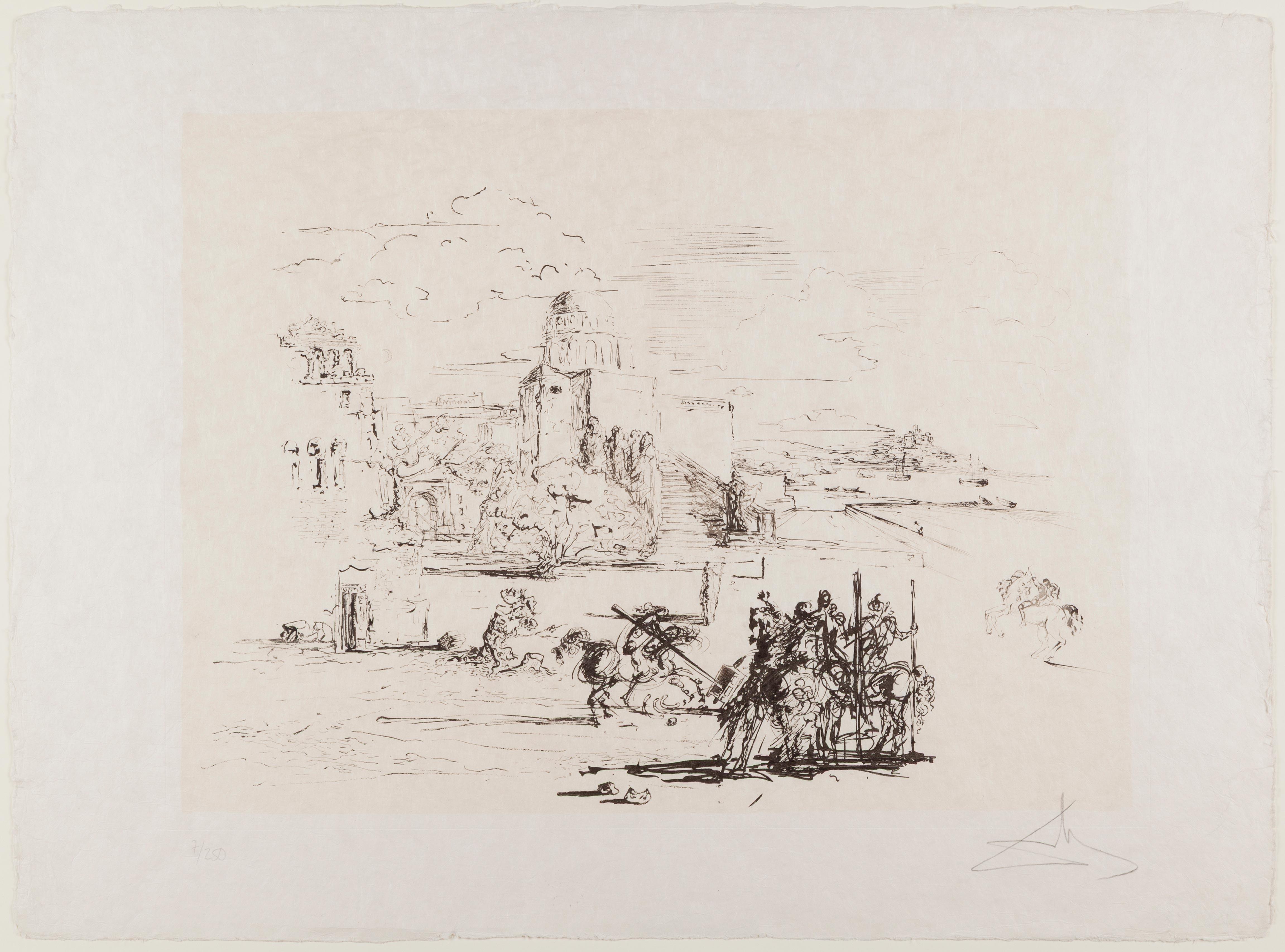 Road to Ampurdam (Rome and Cadeques) - Print by Salvador Dalí