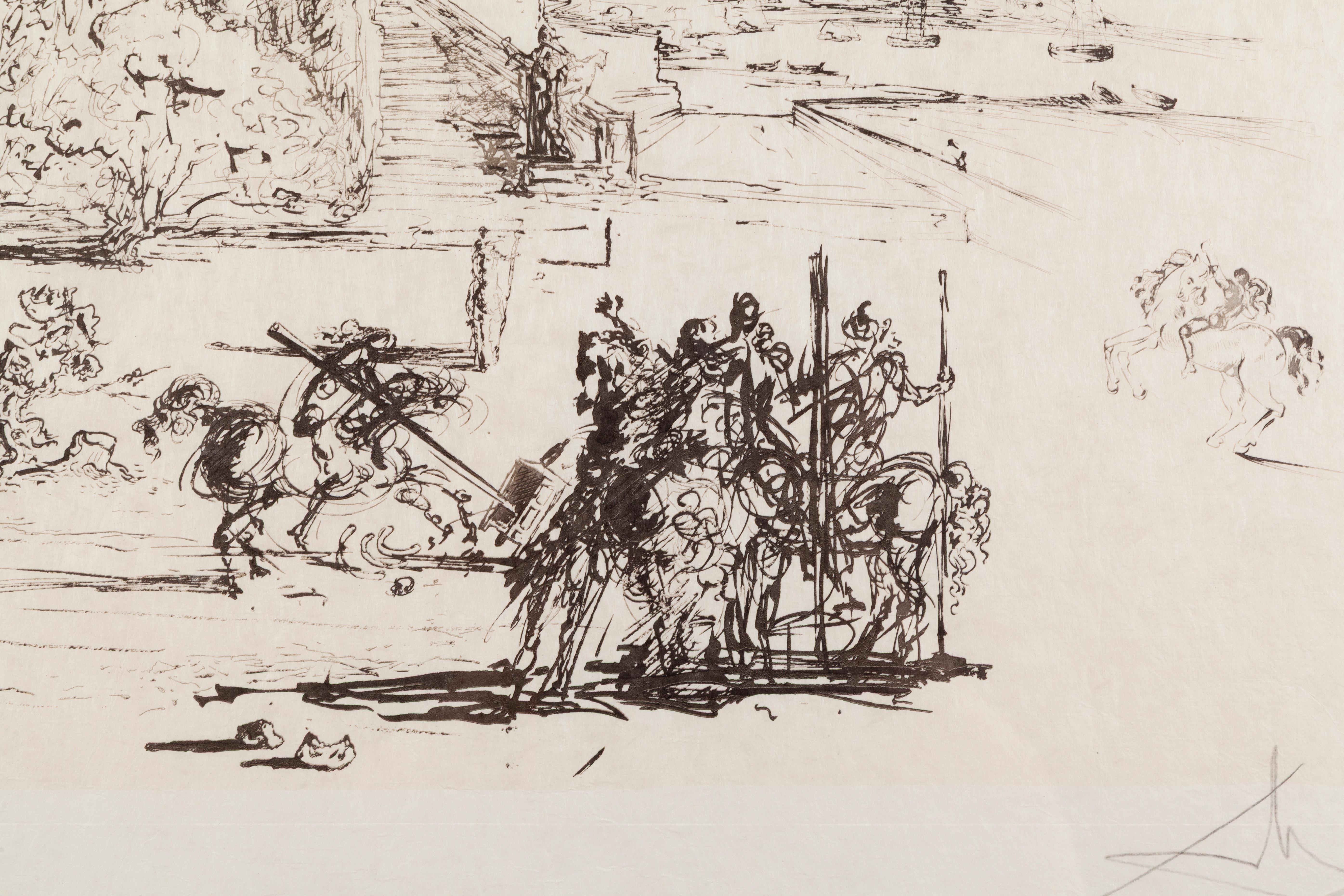 Road to Ampurdam (Rome and Cadeques) - Surrealist Print by Salvador Dalí