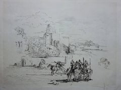 Rome and Cadaques - Original etching - 1973