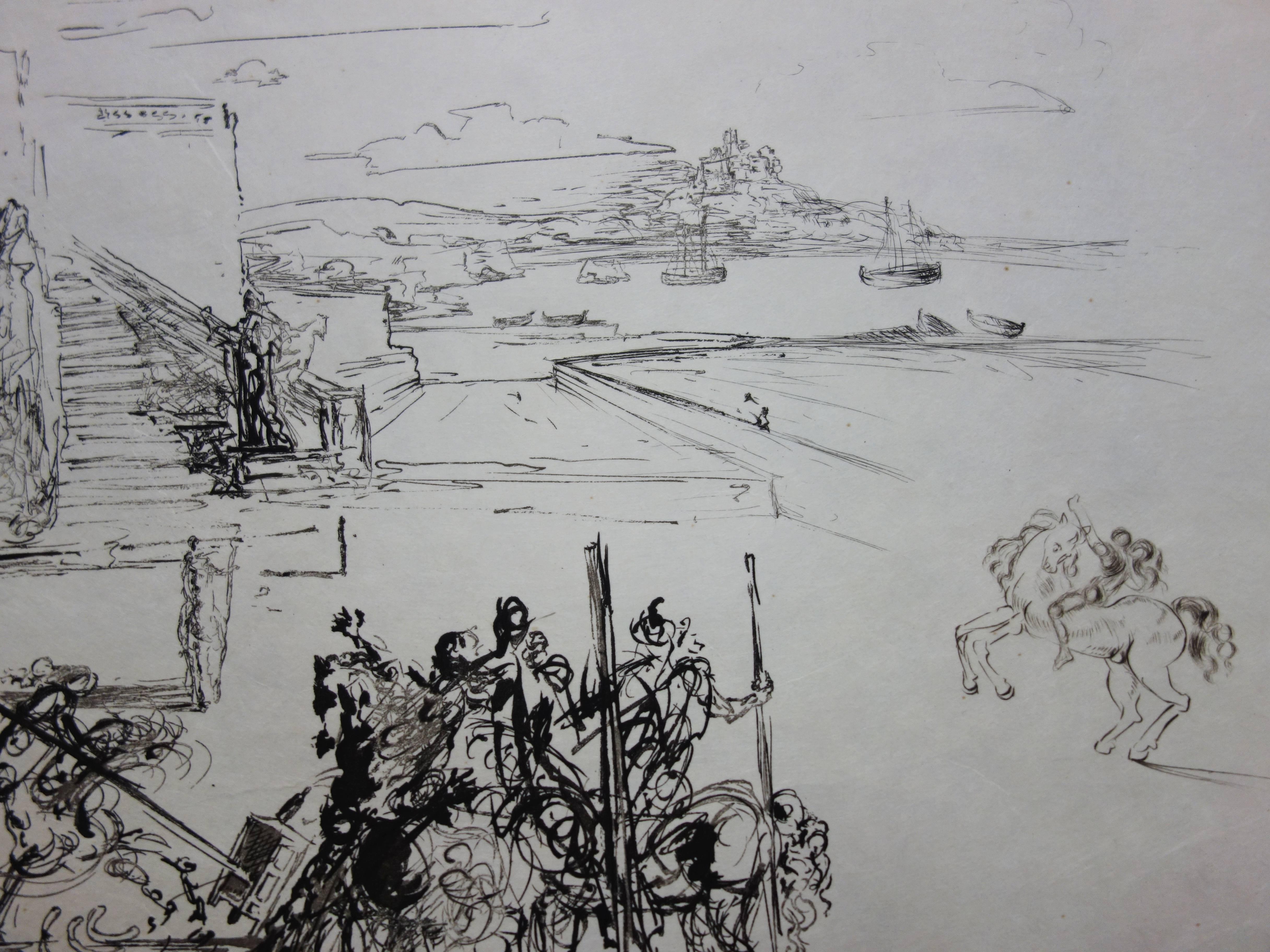 Roma y Cadaqués - Grabado original - 1973 en venta 2