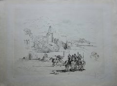 Rome and Cadaques - Original etching - 1973