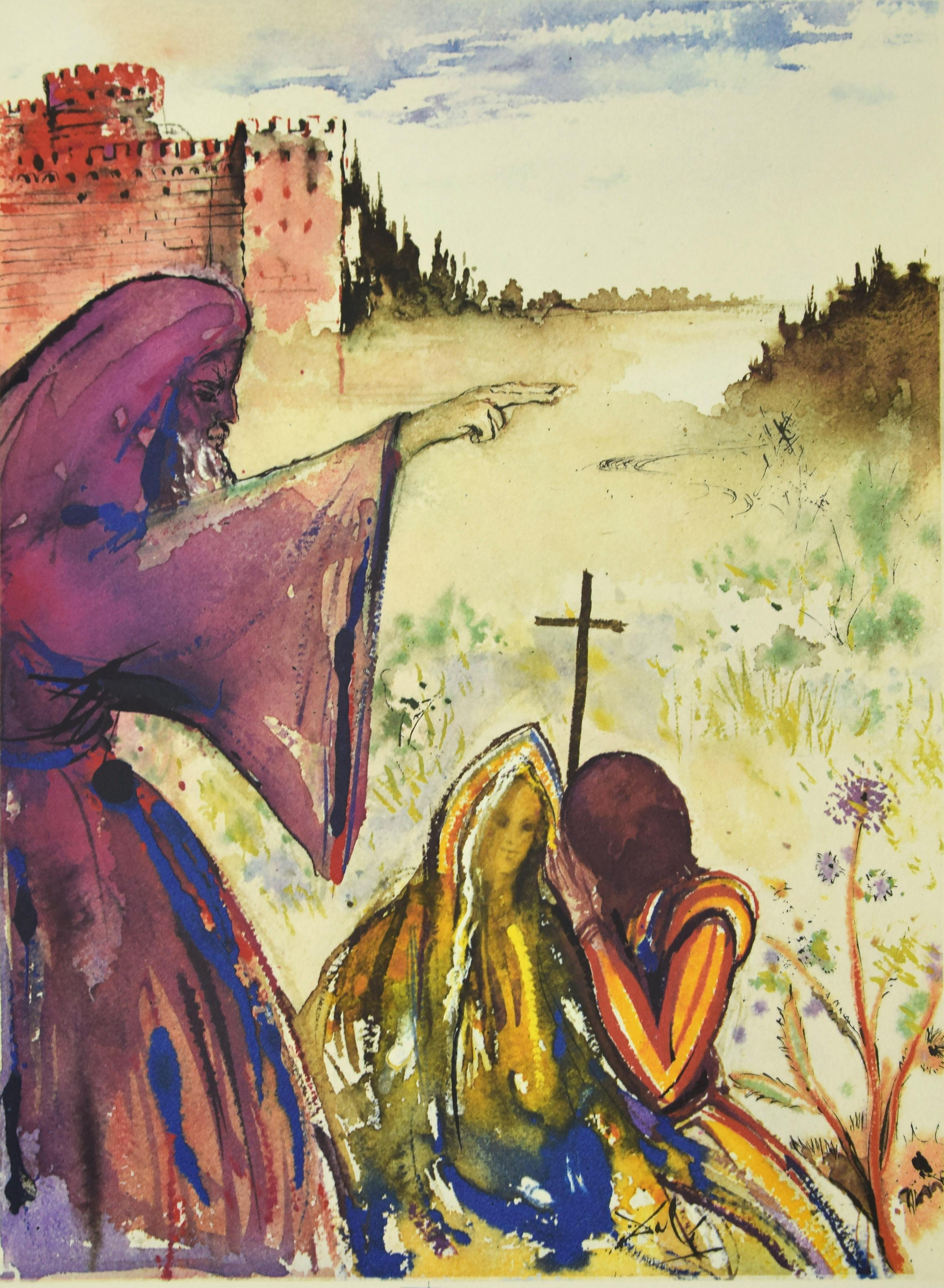 Salvador Dalí Print - Romeo and Juliet Act 2, Scene 6 - Original Lithograph by Salvador Dalì - 1975