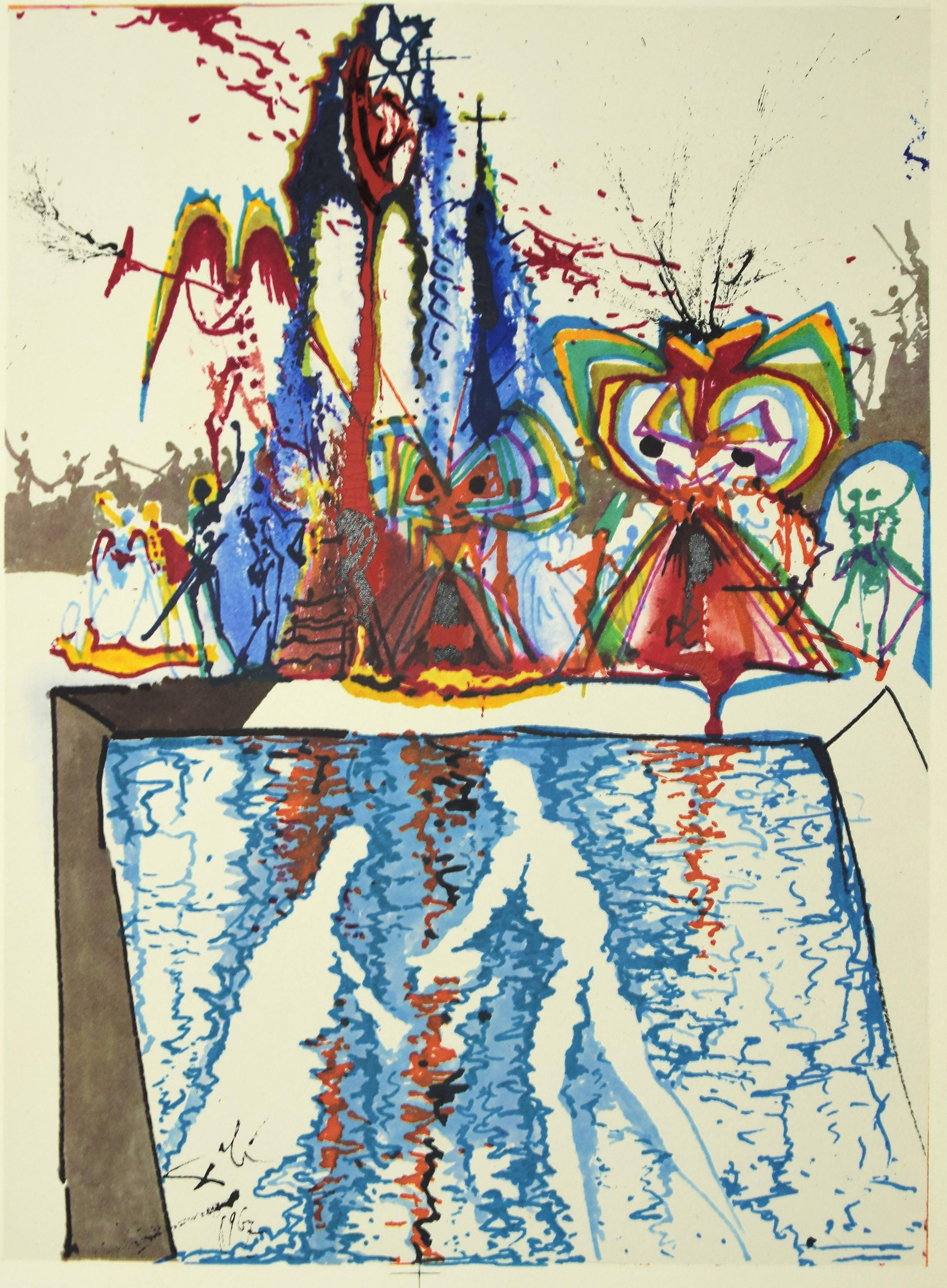 Salvador Dalí Print - Romeo and Juliet Act 4, Scene 3 - Original Lithograph by Salvador Dalì - 1975