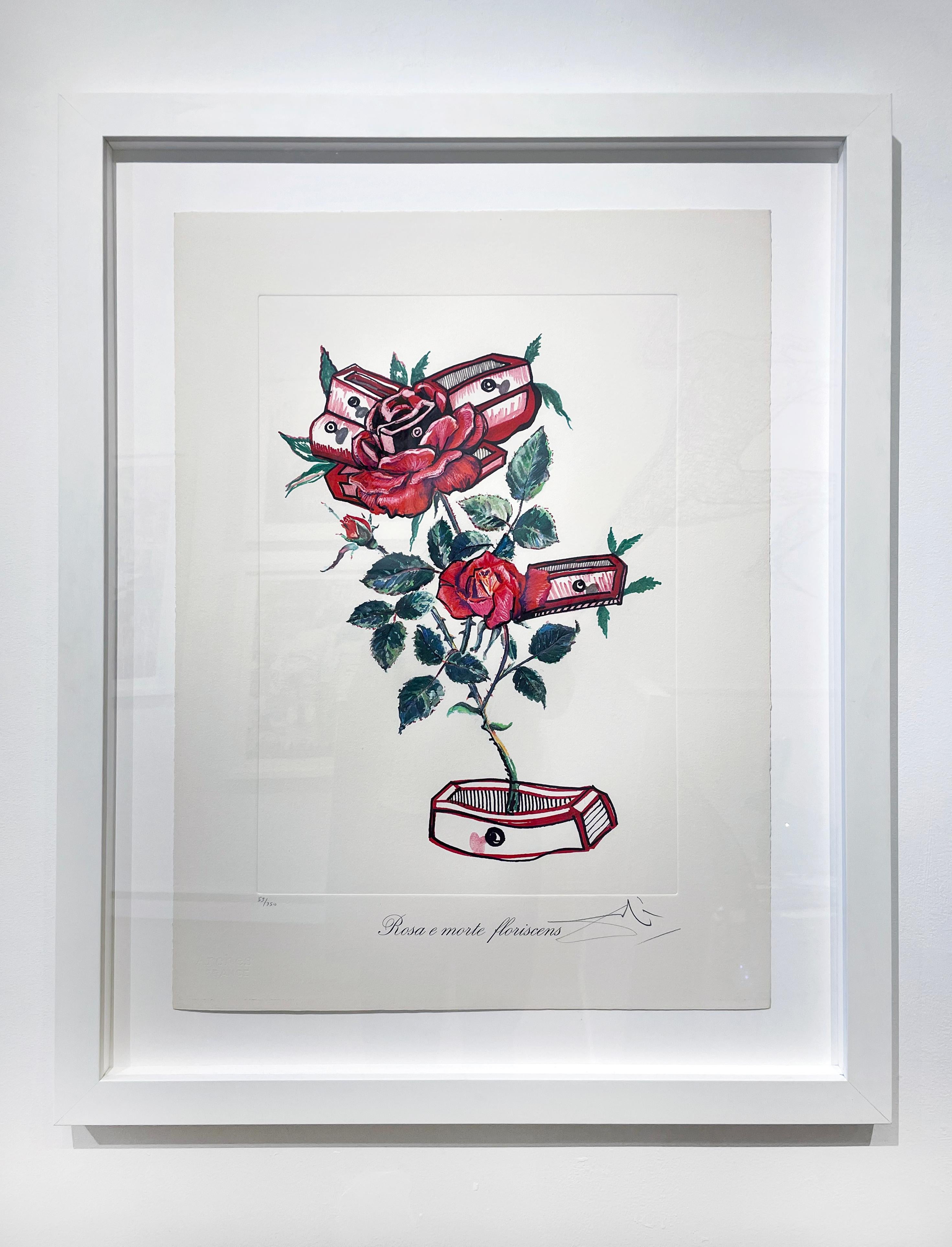 Rosa et Morte Flariscens (Rosen des Gedenkens) (Surrealismus), Print, von Salvador Dalí