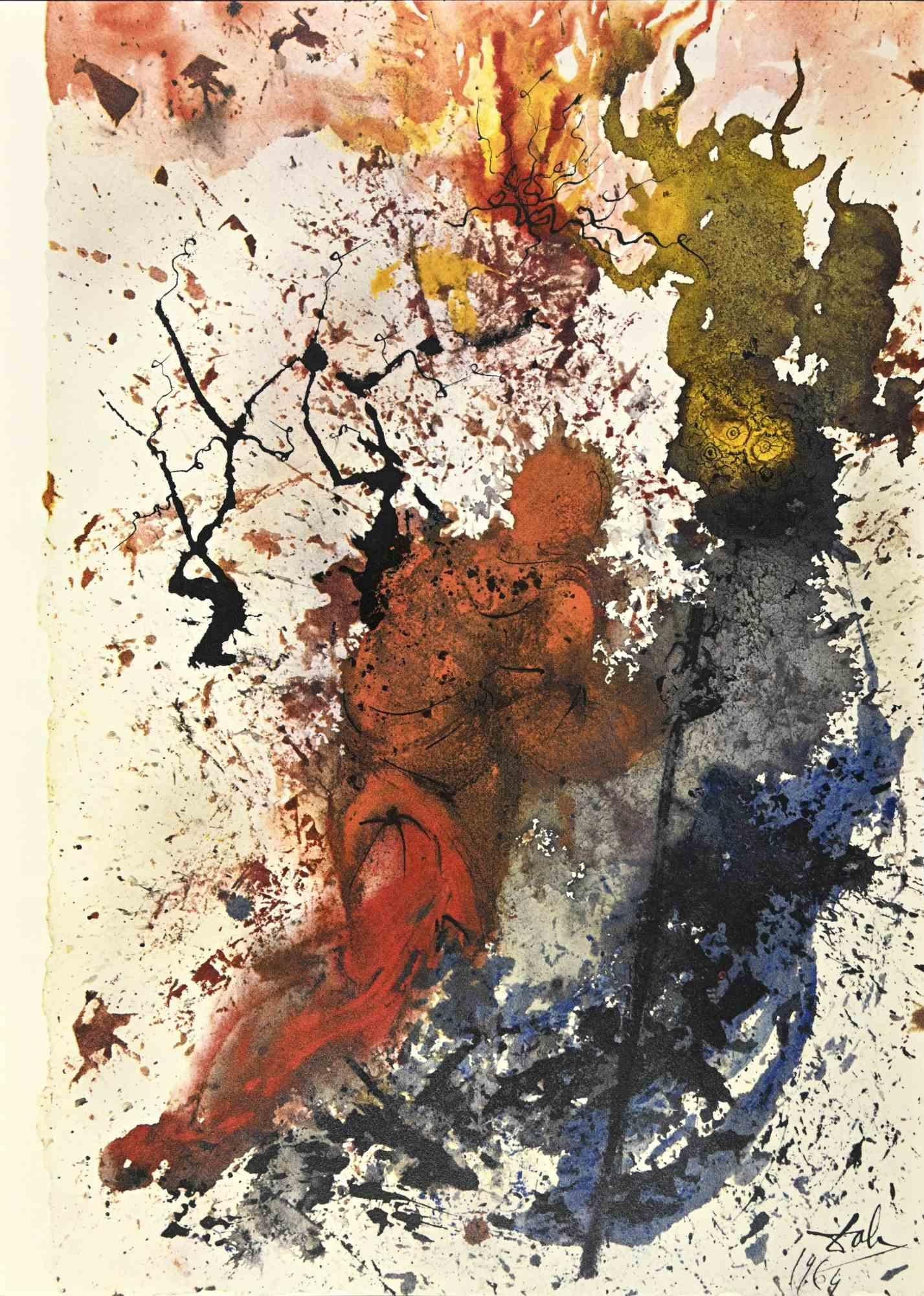 Salvador Dalí Print – Rubus Incombustus – Lithographie – 1964