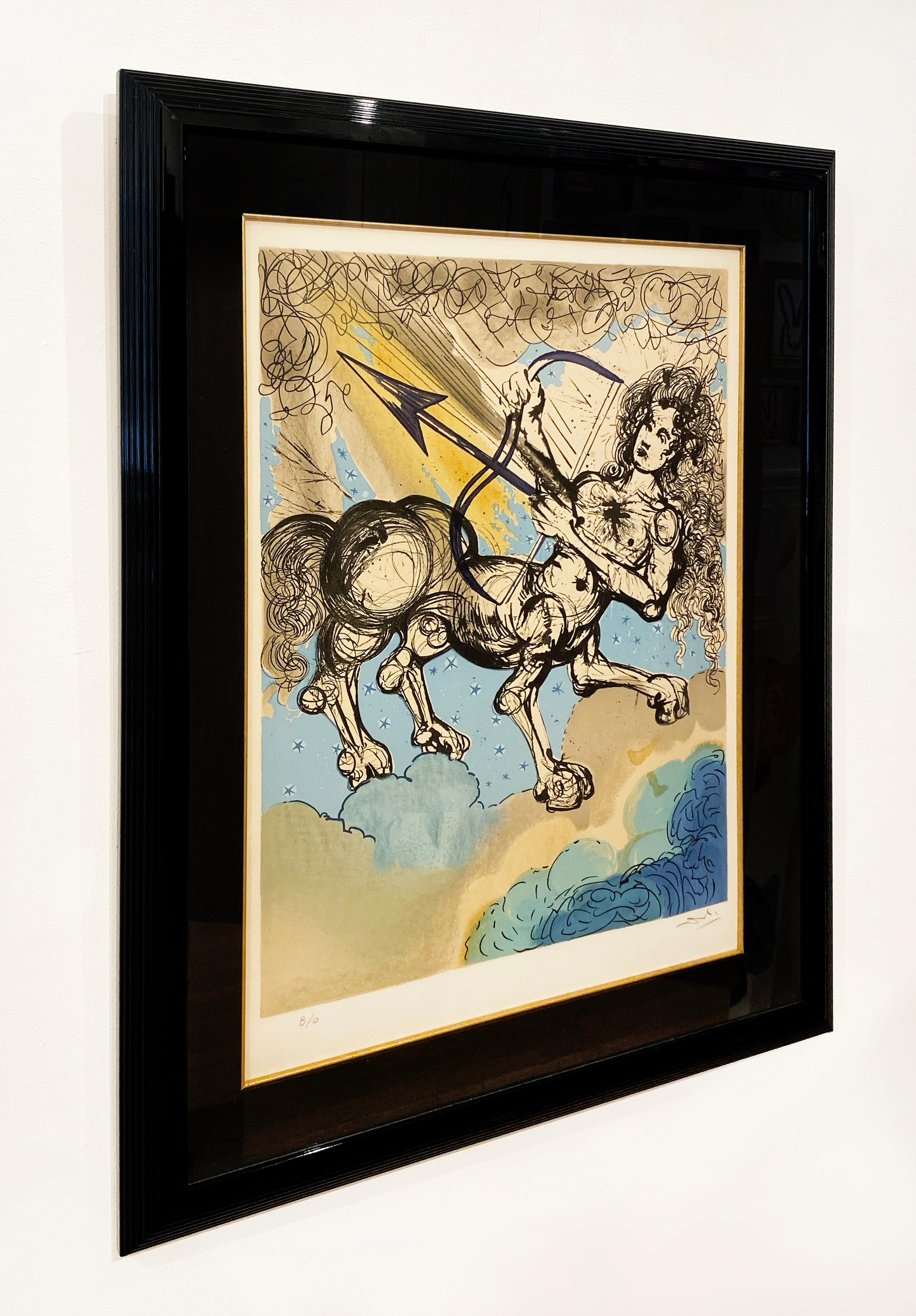 Artist:  Dali, Salvador
Title:  Sagittarius
Series:  Signs of the Zodiac
Date:  1967
Medium:  Lithograph printed in color
Framed Dimensions:  36.25