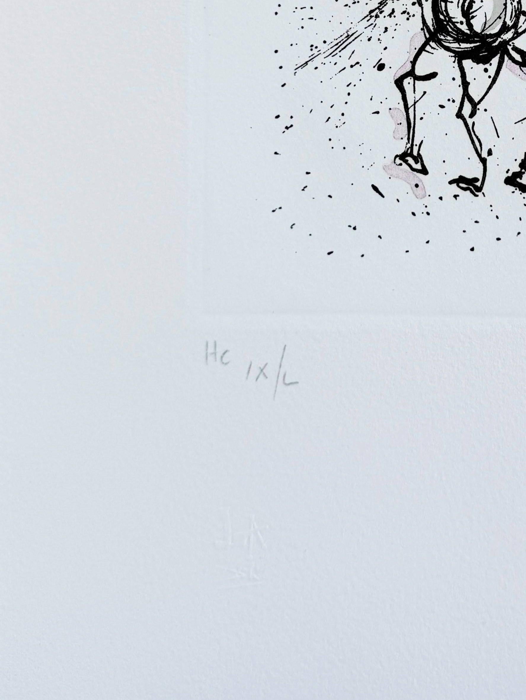 Sagittarius - Gray Print by Salvador Dalí